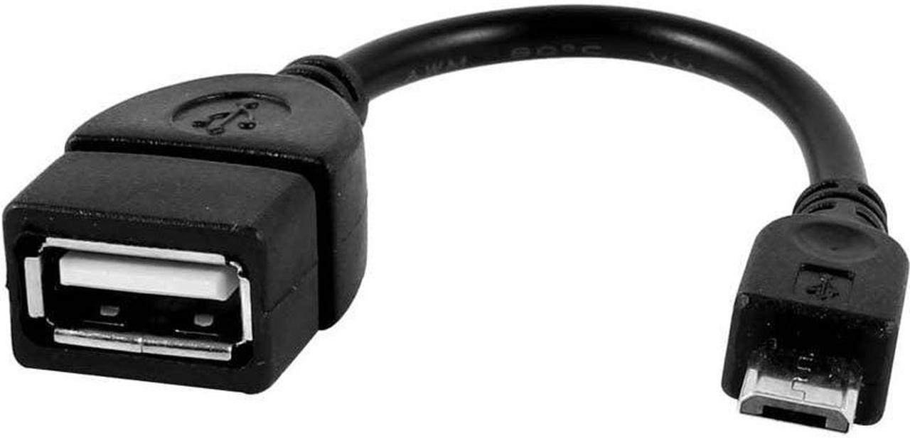 AMTD-1230 - USB ADAPTER 2.0 A FEMALE TO OTG MICRO USB B 5P MALE 6IN BLK