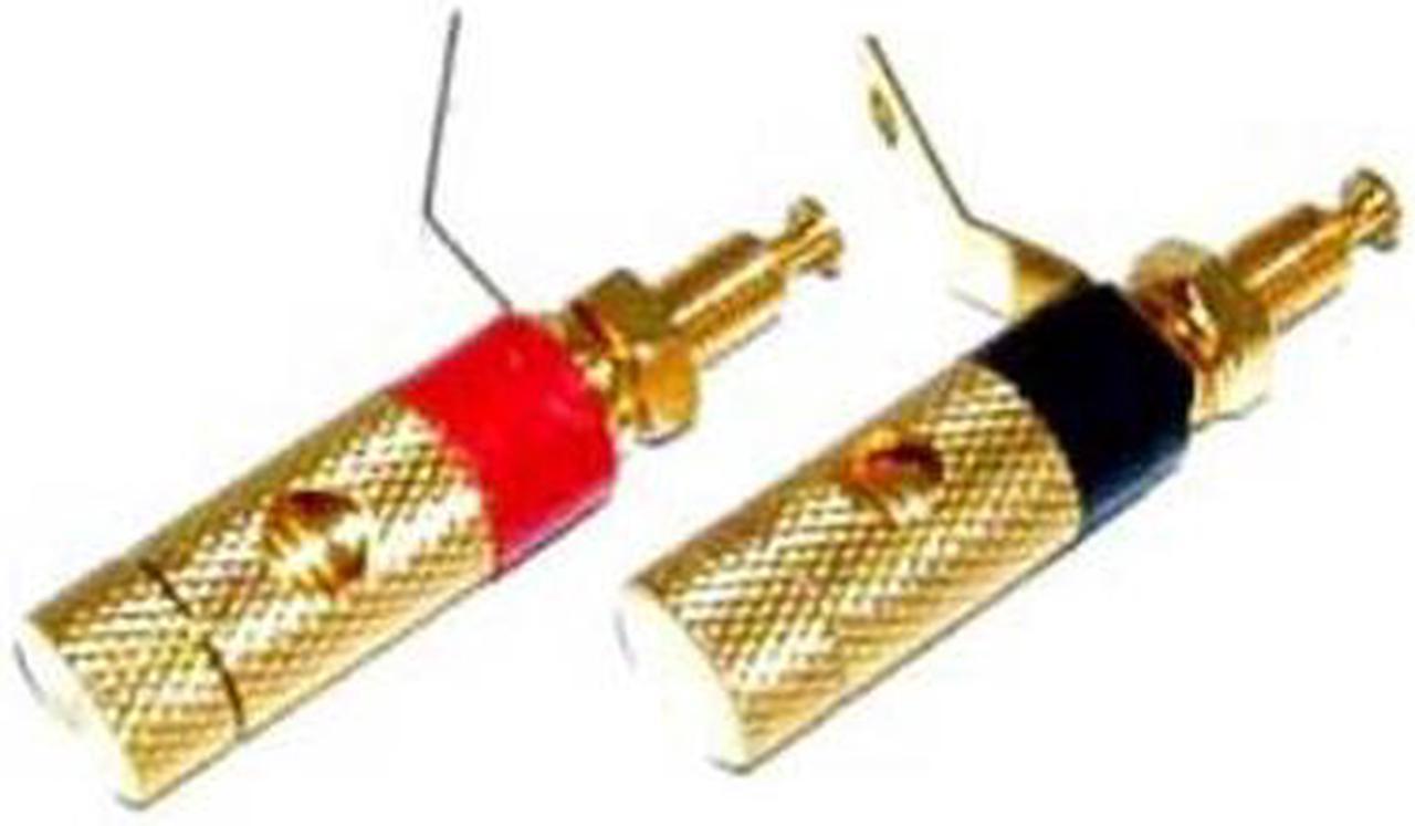 BG1024 - BINDING POST BLK AND RED METAL GOLD PLATED 12-10AWG