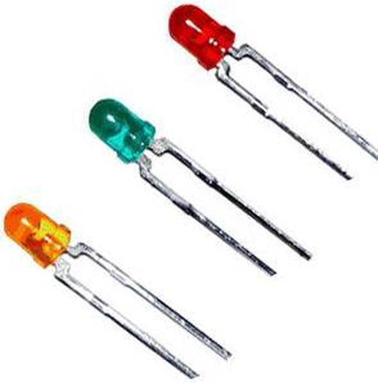 85-100 - LED5 ASSORTED SET 5 PCS RED GREEN YELLOW 1.2-2.2V 10MA (5 pcs/pkg)