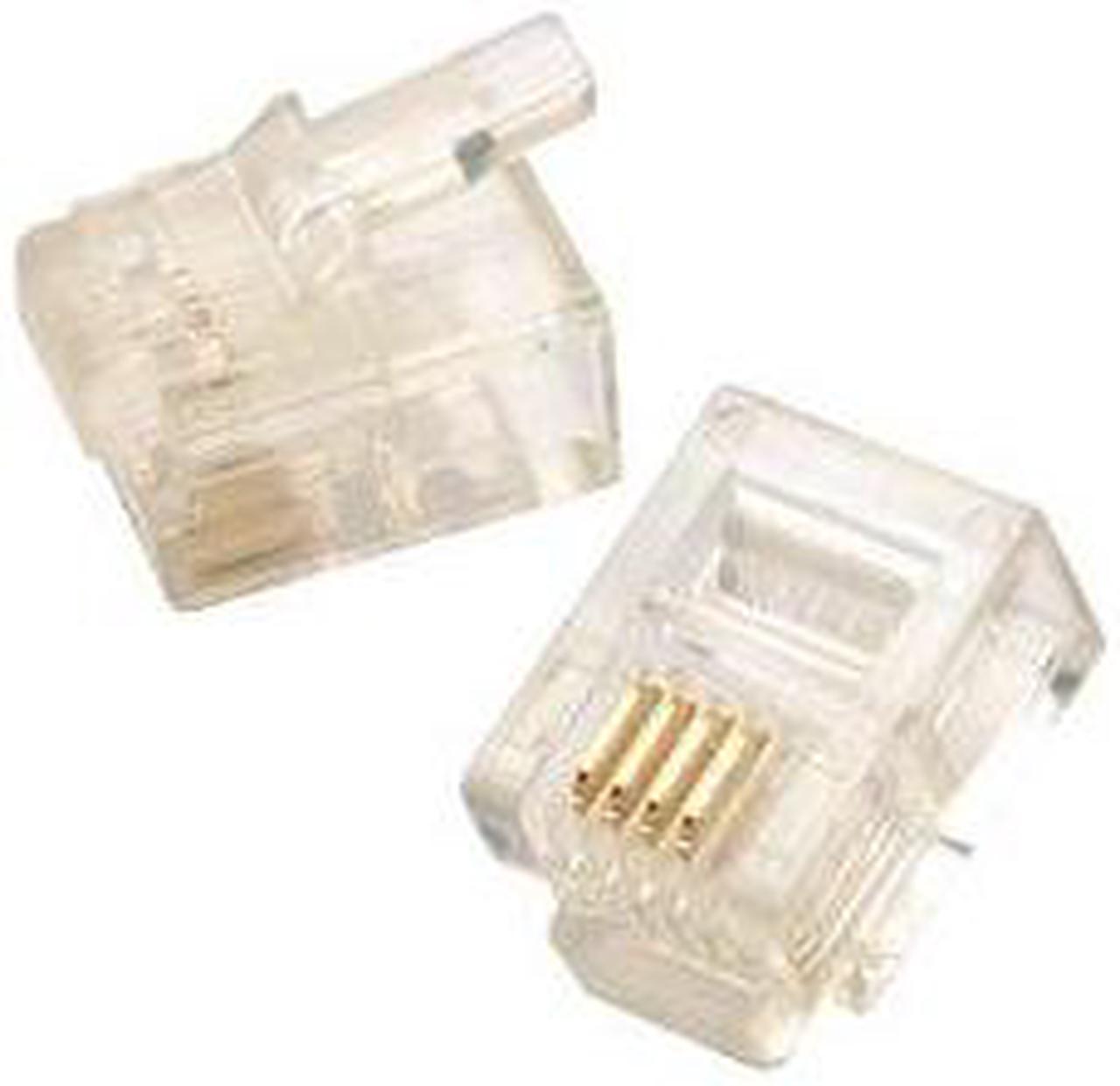 6P4C - MODULAR PLUG 6P4C STD FLAT  (10 pcs/pkg)