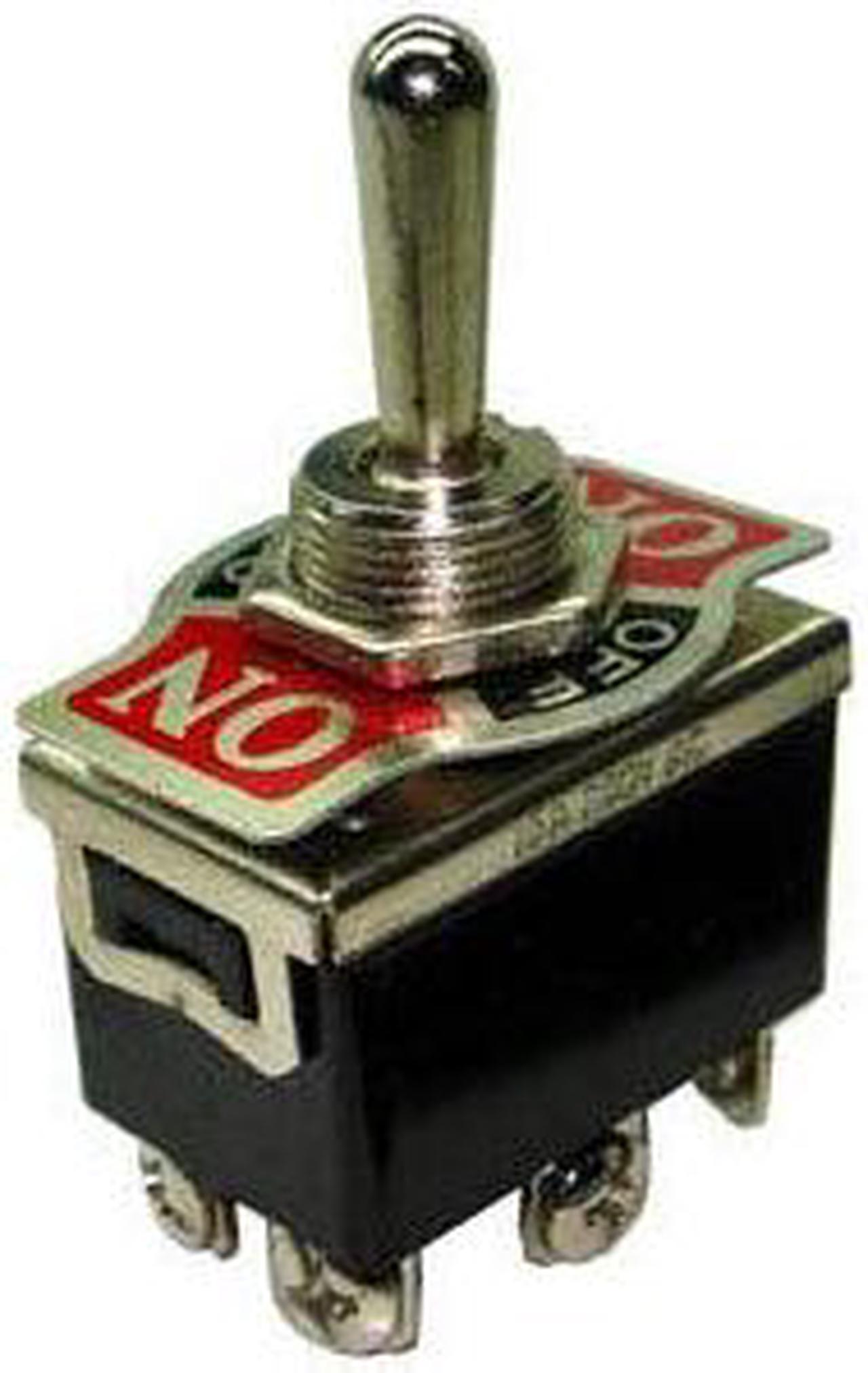 66-1806 - TOGGLE SWITCH 2P2T 20A ON-OFF-ON 125VAC TH SCR 12MM HOLE