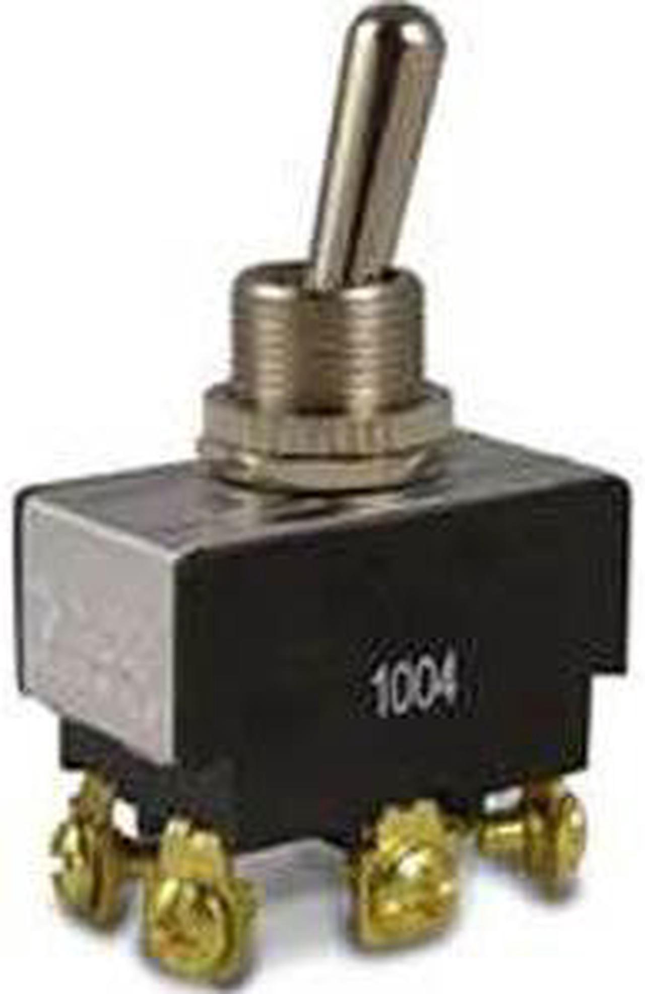 66-1851 - TOGGLE SWITCH MOM 2P2T 20A (ON)- OFF-(ON) 125VAC TH SCR 12MM HOLE