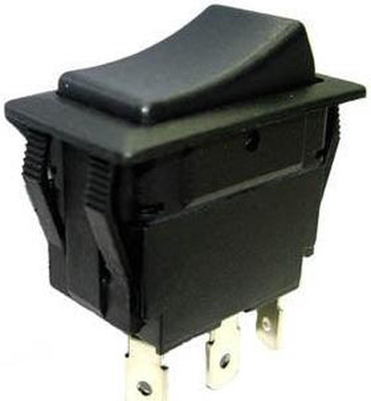 7900036 - ROCKER SWITCH 1P2T 5A ON-OFF-ON 12VDC QT 21X38MM BLK