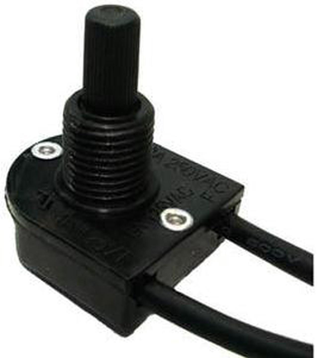 572/057 - ROTARY SWITCH 1P1T NON-SHORTING 6A/125VAC WIRE BLK PLASTIC