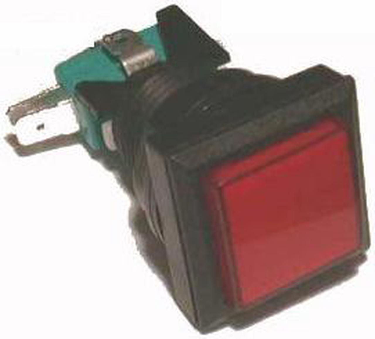 GMSI-5B-SR - PUSH SWITCH LIT MOM RED 1P2T 24 MM NO/NC SQUARE 10A 125/250V QUI