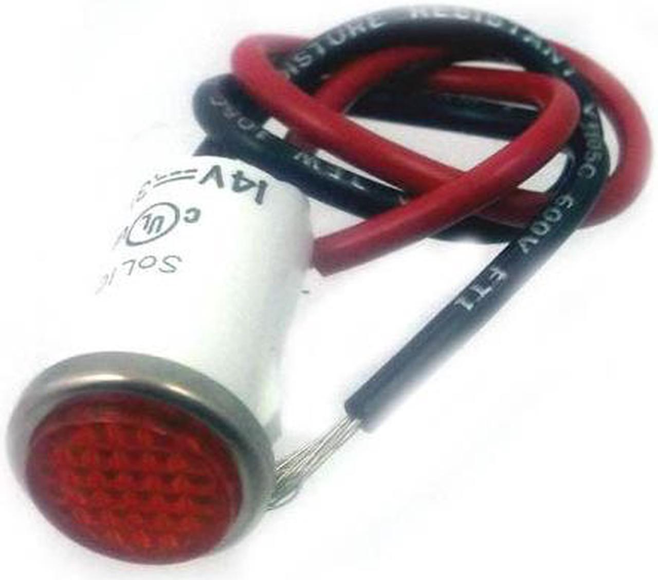 11-2590 - INDICATOR 24V LED 12MM RED SNAP FIT WITH WIRE