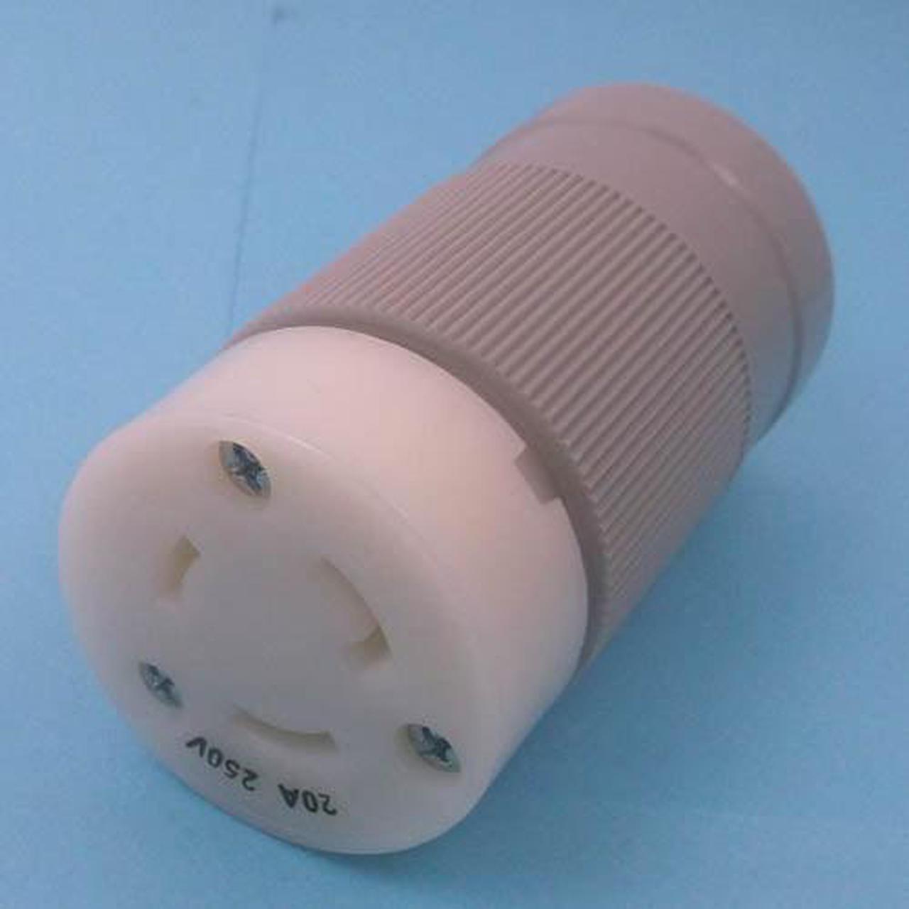 206CGY.OEM.N1 - AC SOCKET 3POS 20A 250V IL PLAST GRY