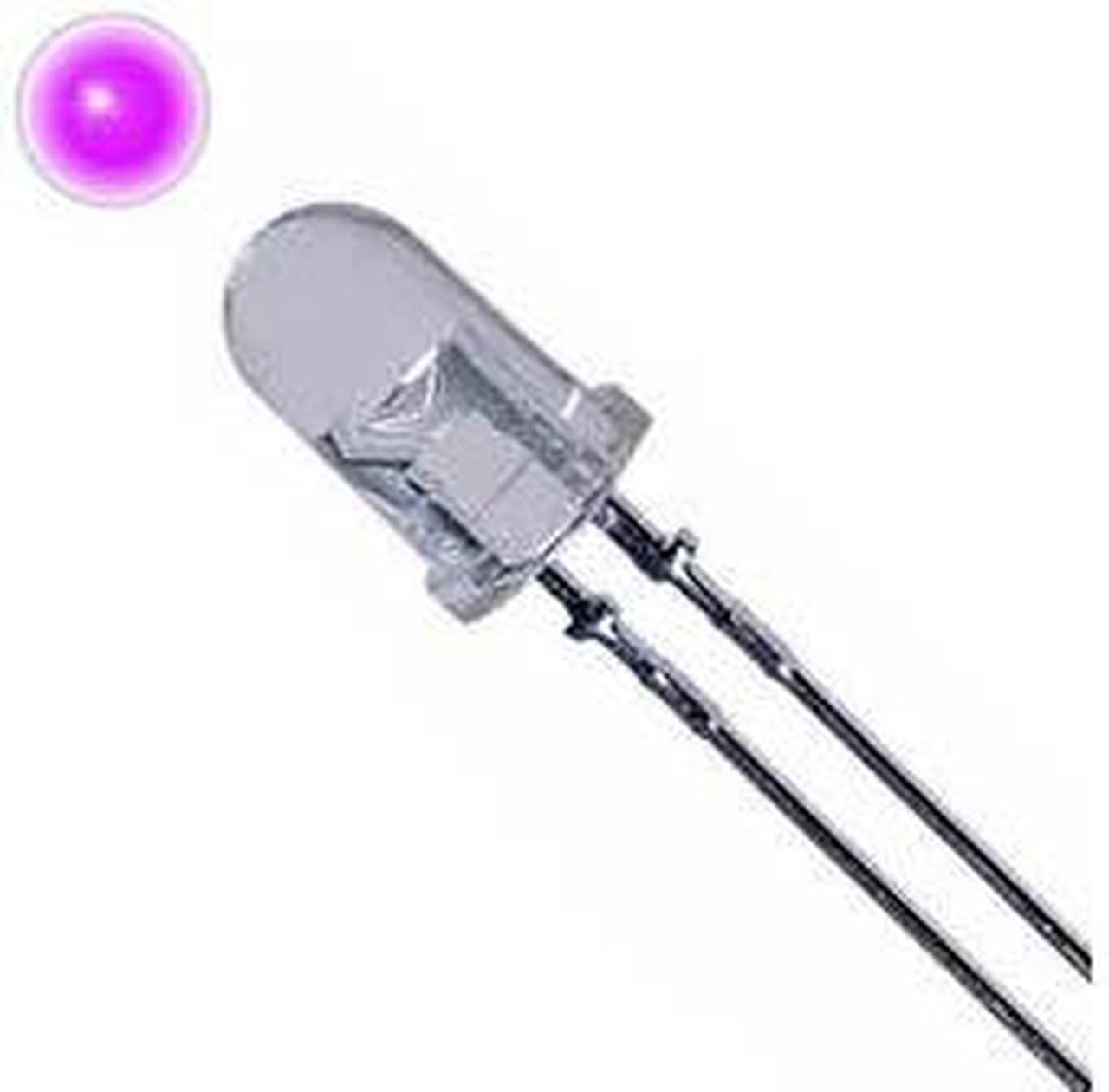 NTE30120 - LED3 WATERCLEAR PURPLE 75MCD 3.3V 20MA (5 pcs/pkg)