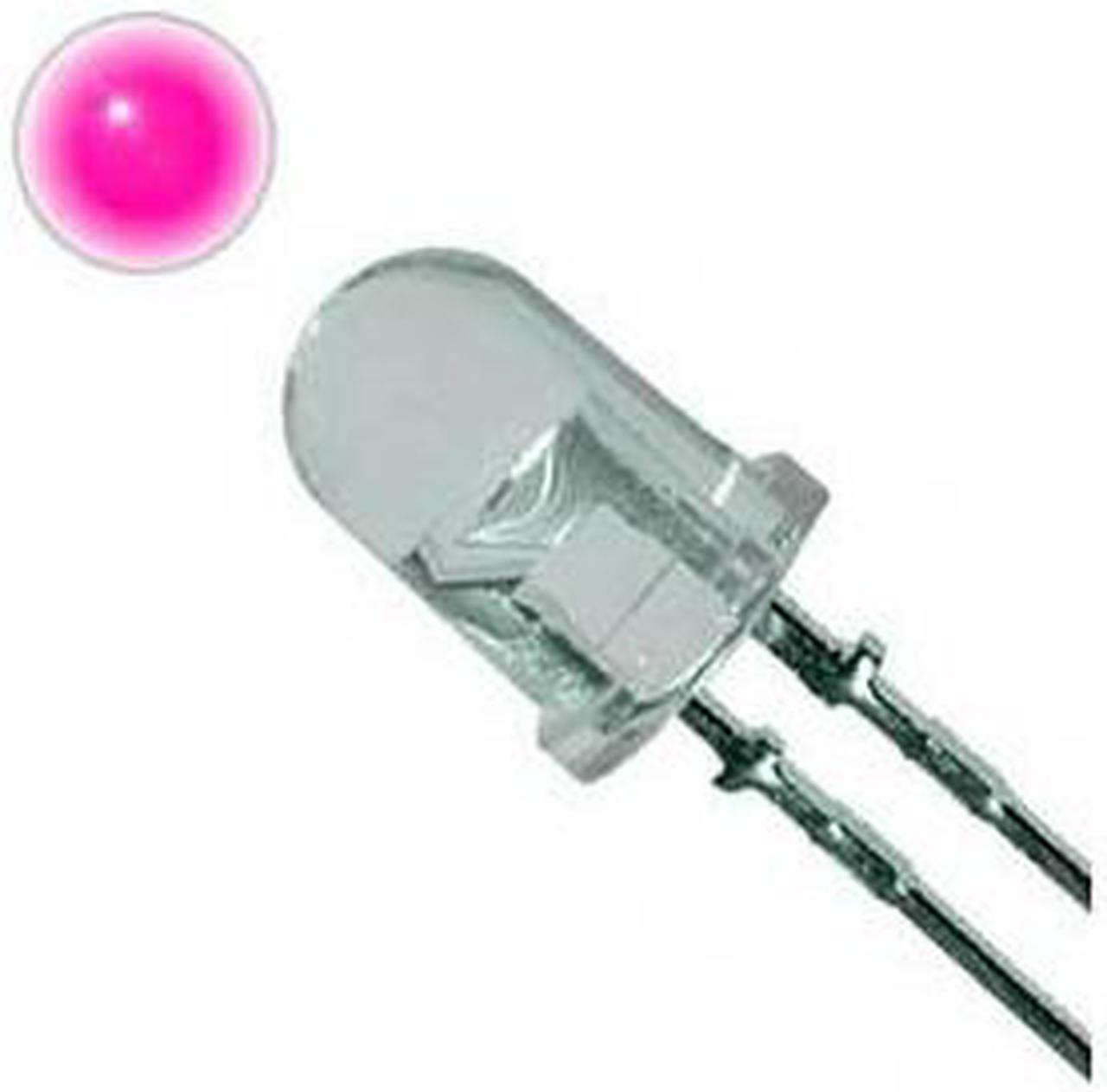 NTE30126 - LED5 WATERCLEAR PINK 4000MCD 3.5V 20MA (5 pcs/pkg)