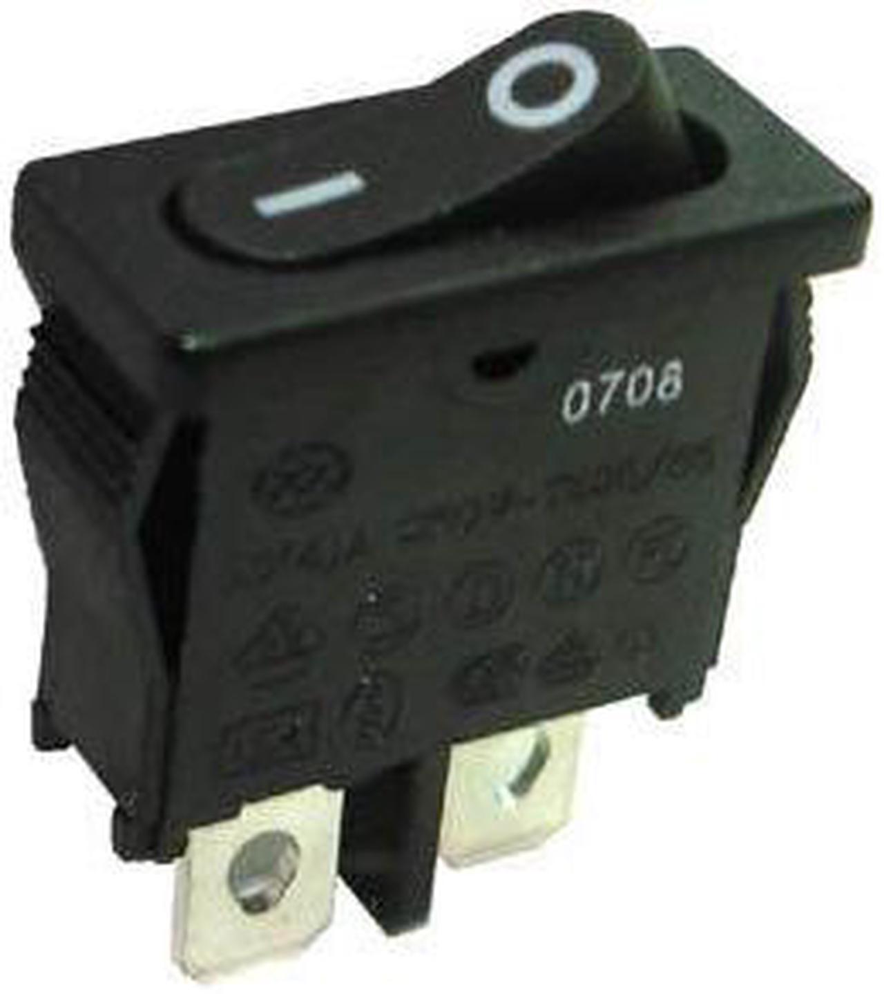 MRH11-C5W-NBBB-17NC - ROCKER SWITCH 1P1T 10A ON-OFF 250VAC QT 7X20MM BLK