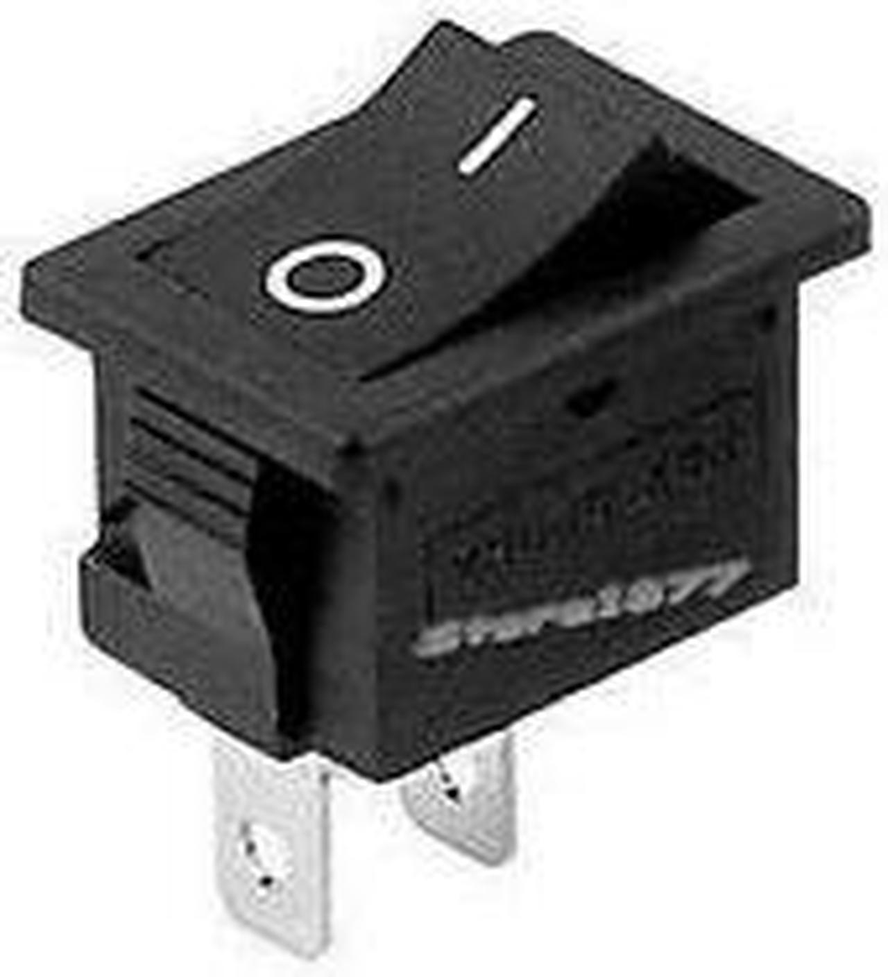 RH110-C5N-BBN-DP - ROCKER SWITCH 1P1T 16A ON-OFF 125VAC QT 11X30MM BLK