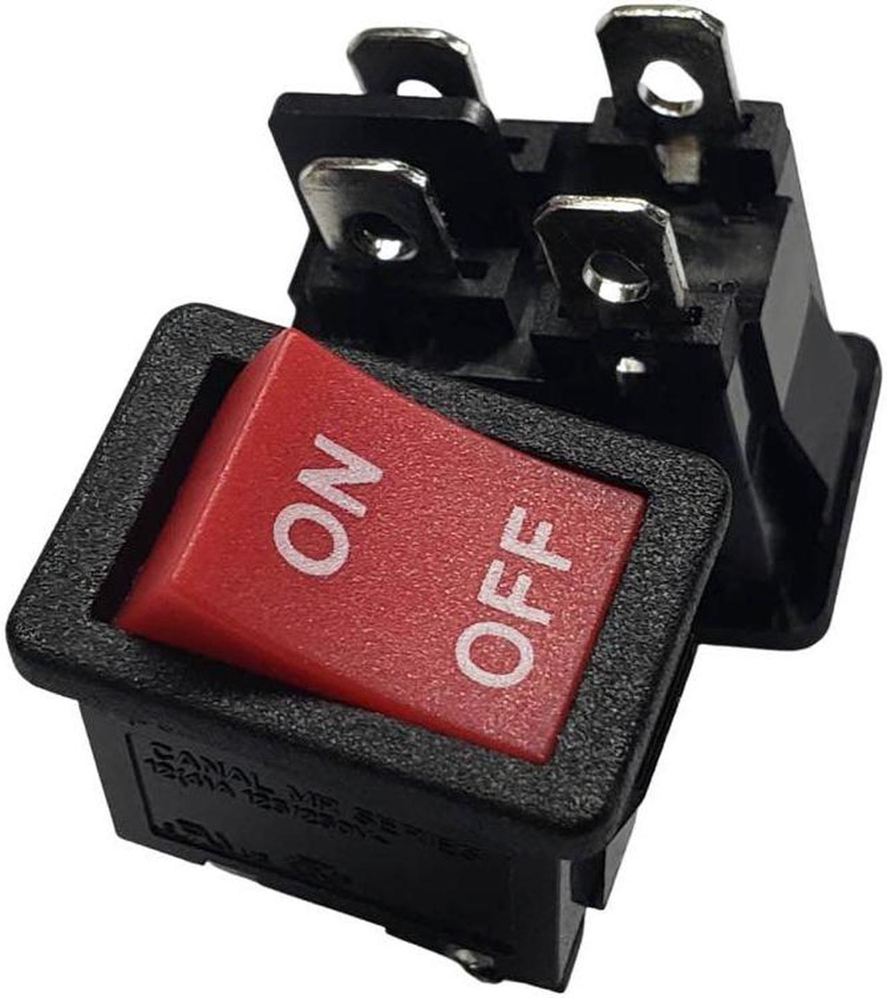 MR210-C3N-BRN-DP - ROCKER SWITCH 2P1T 12A ON-OFF 125VAC QT 13X20MM ACTU RED