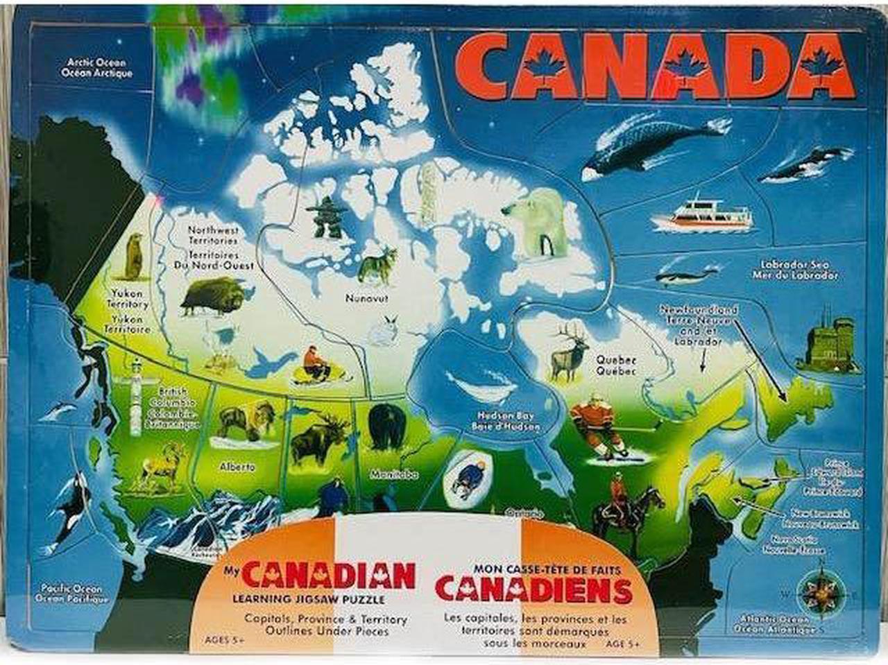 02172 - CANADA WOODEN JIGSAW PUZZLE 15.75 X 11.75IN