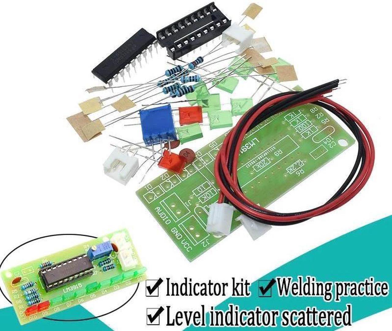 2011-HA2 - LM3915 DC 9-12V 10 LED SOUND AUDIO SPECTRUM ANALYZER KIT