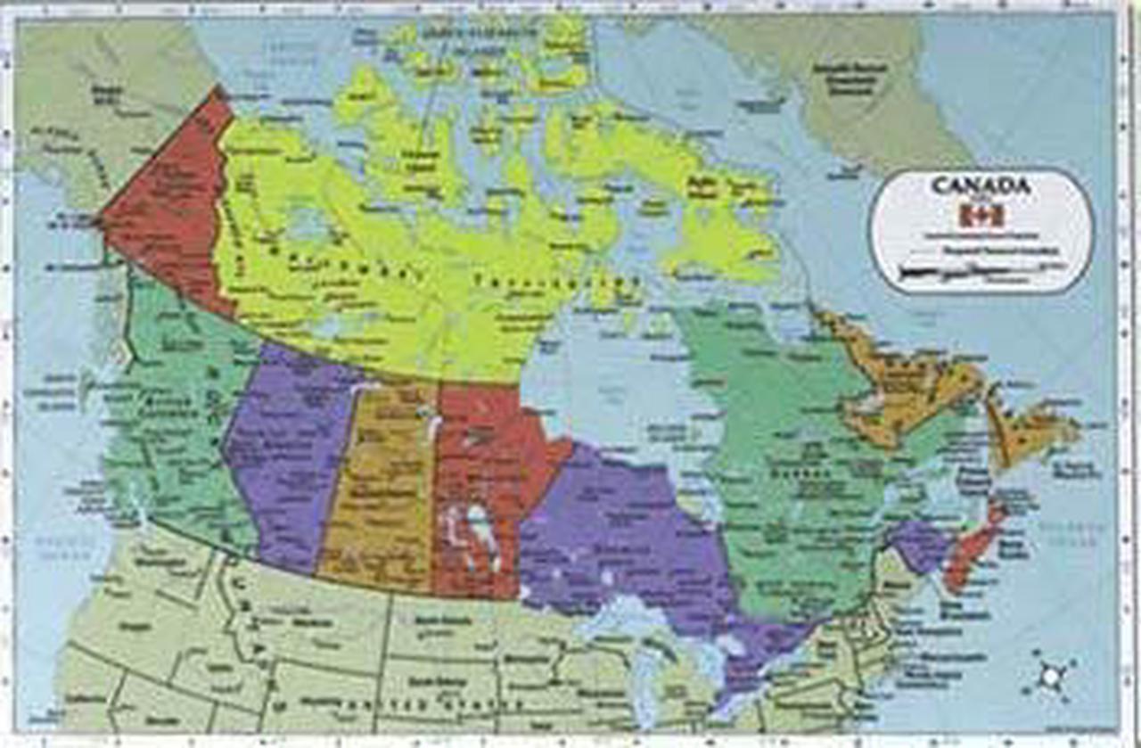 PLP-CAN-1 - PLACEMAT MAP OF CANADA