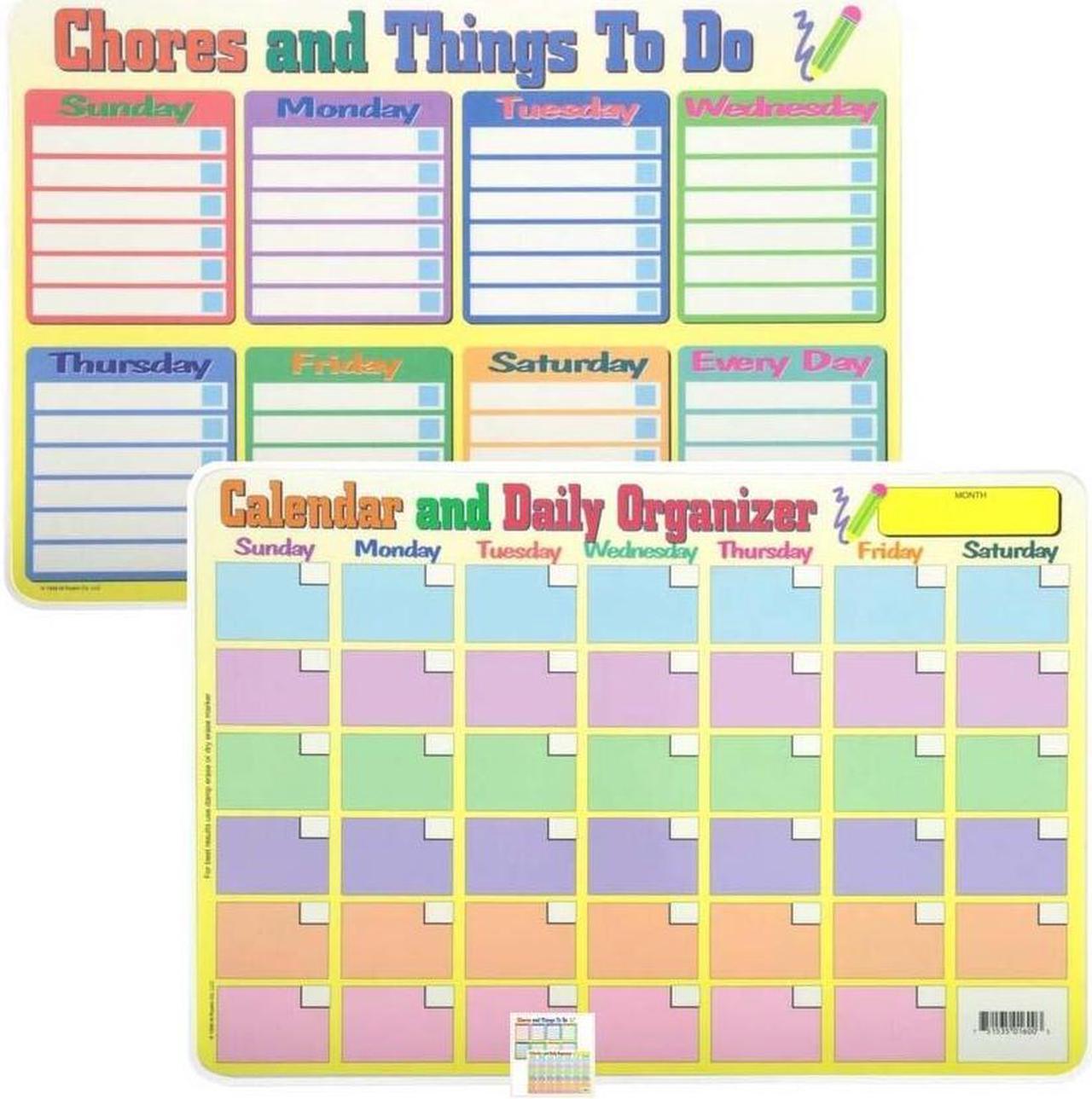 PLP-CAL-1 - PLACEMAT CALENDER AND DAILY ORGANIZER CHORES AND THINGS TO DO