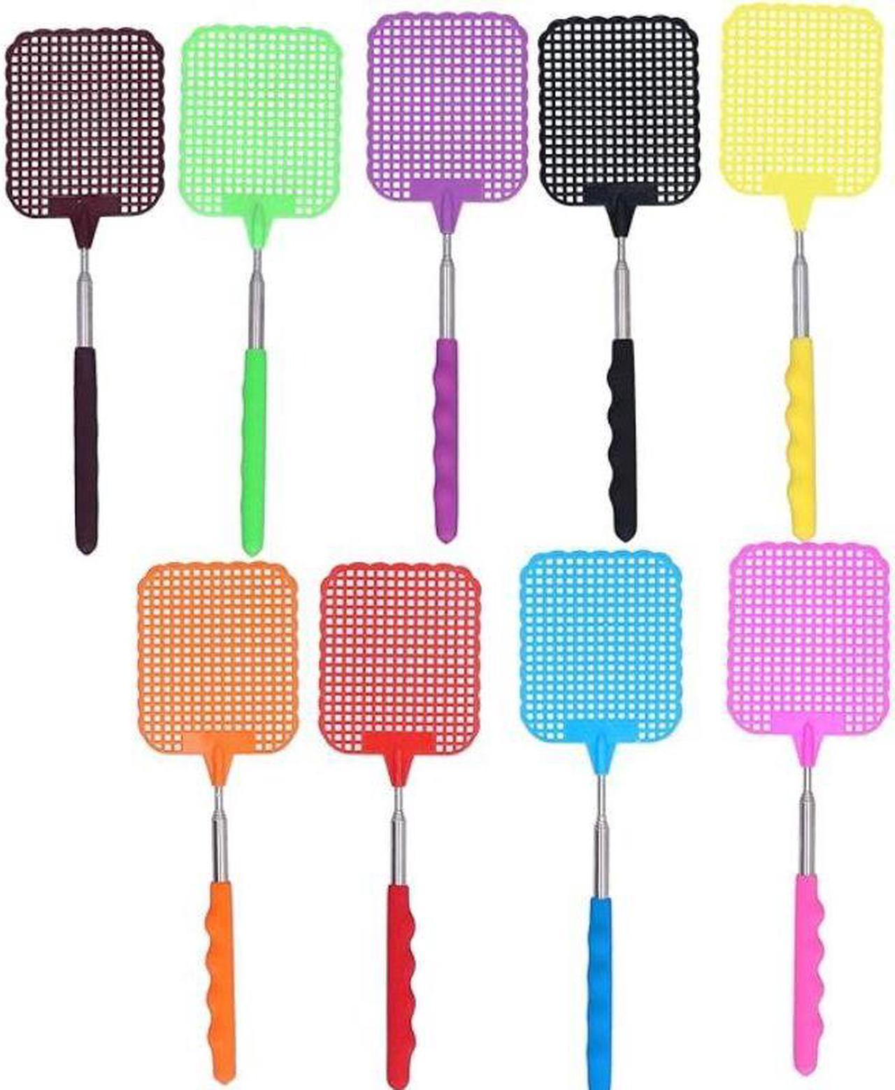 NV-1437MKC - FLY SWATTER EXTENDABLE MINI WITH KEY CLIP ASSORTED COLORS