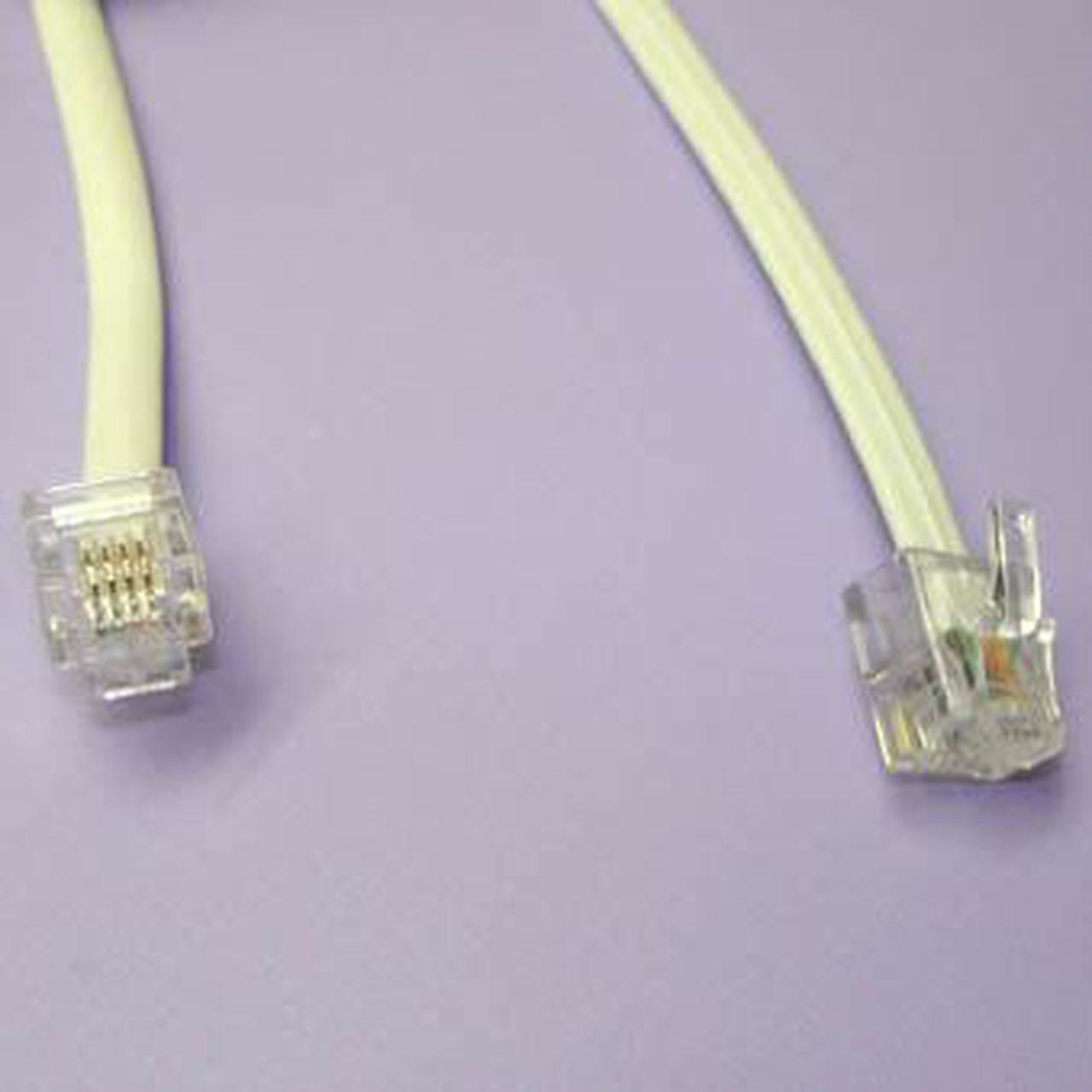 PA-122BC - MODULAR CABLE 6P4C M/M 100FT WHITE