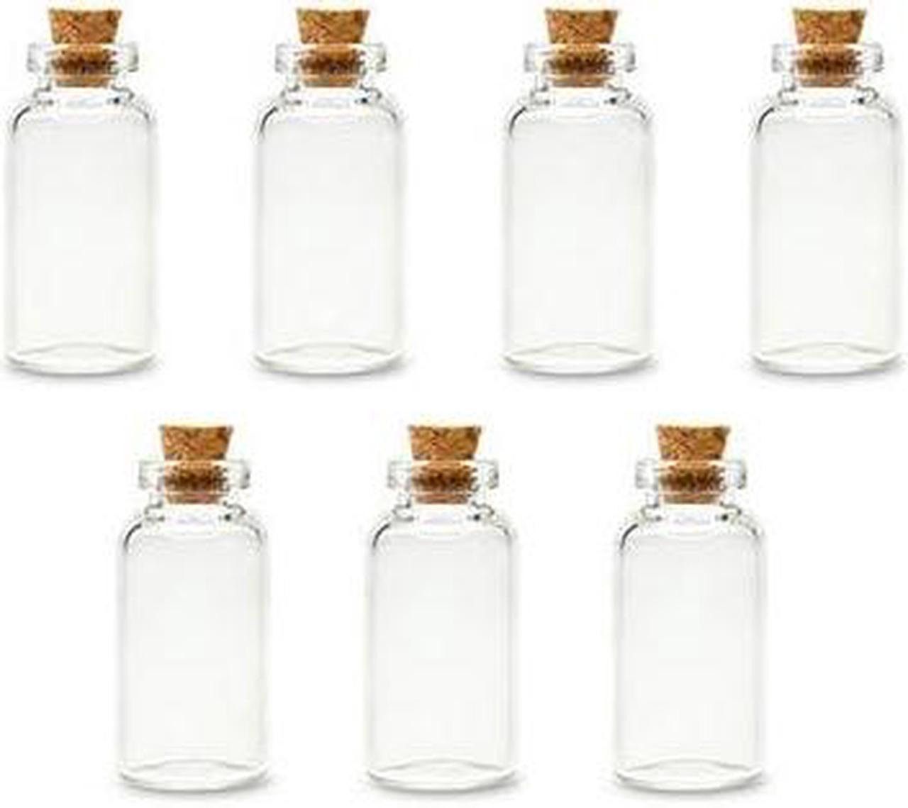 GB816 - BOTTLE CLEAR GLASS WITH CORK LID 5ML (7 pcs/pkg)