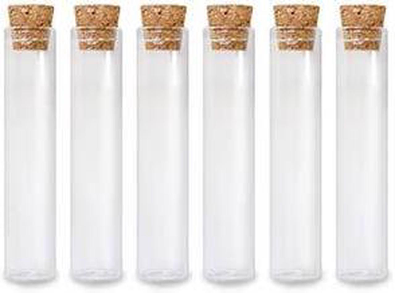 GB856 - VIALS CLEAR GLASS WITH CORK LID 12MMX75MM 7ML (6 pcs/pkg)