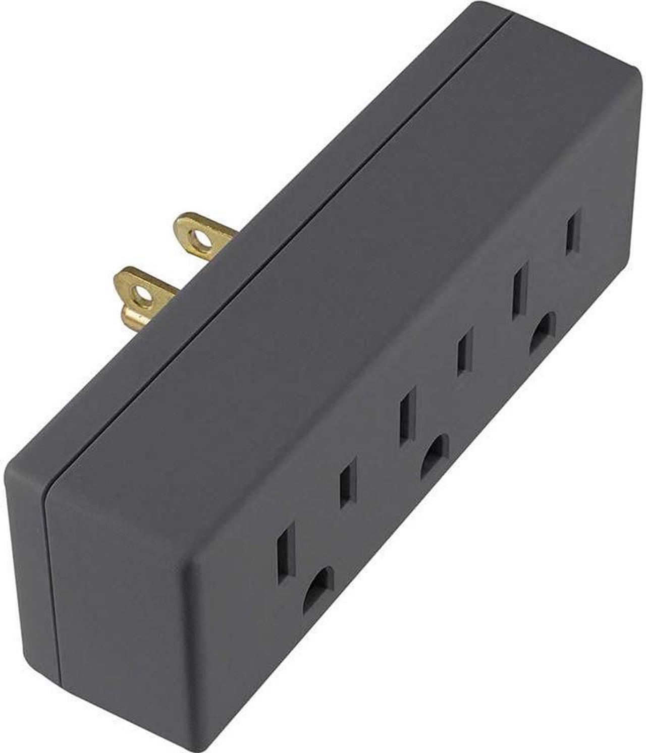 47874 - WALL TAP 3-OUTLET GREY