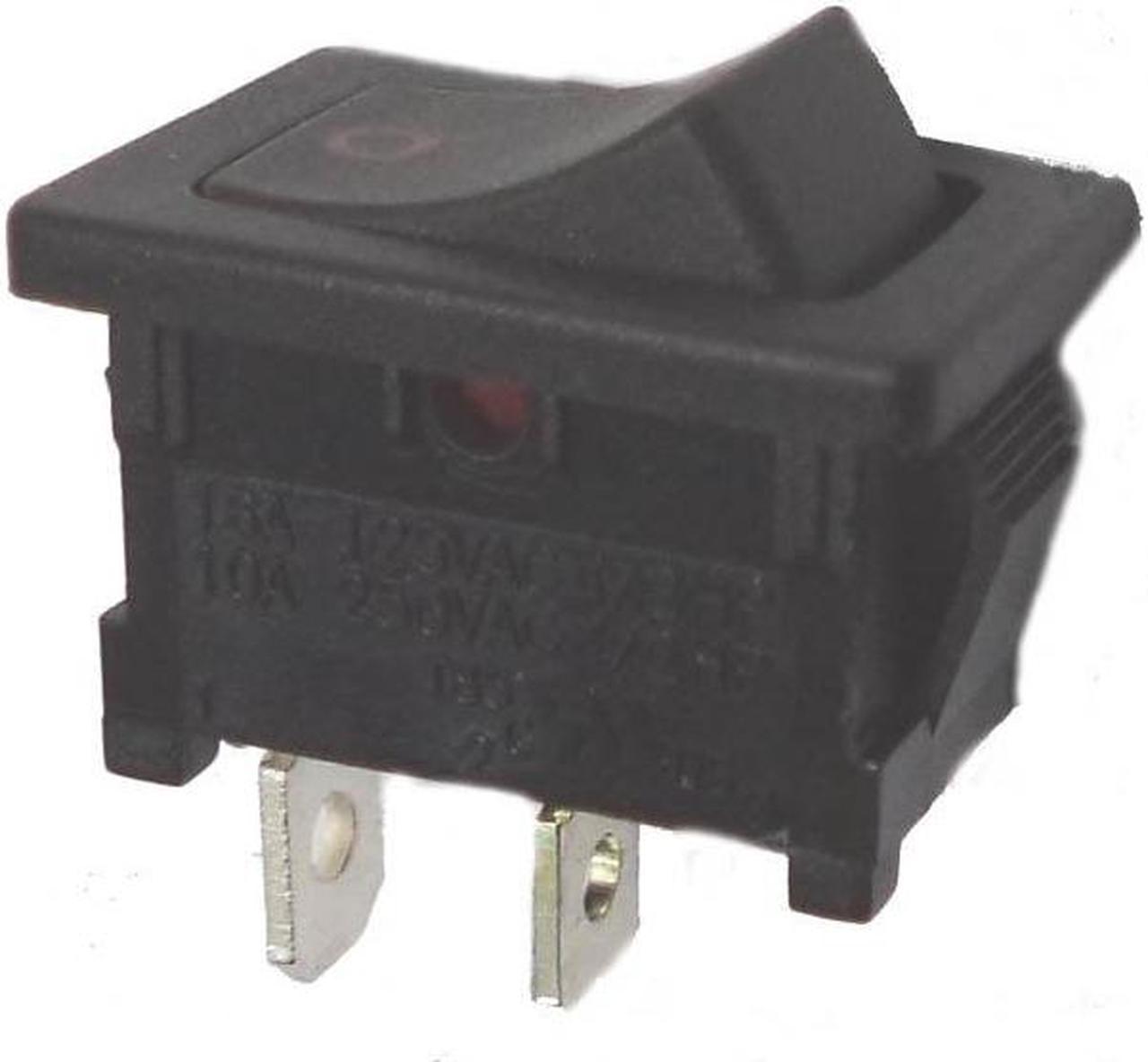 30-16605 - ROCKER SWITCH 1P1T 10A ON-OFF 125VAC QT 13X20MM BLK