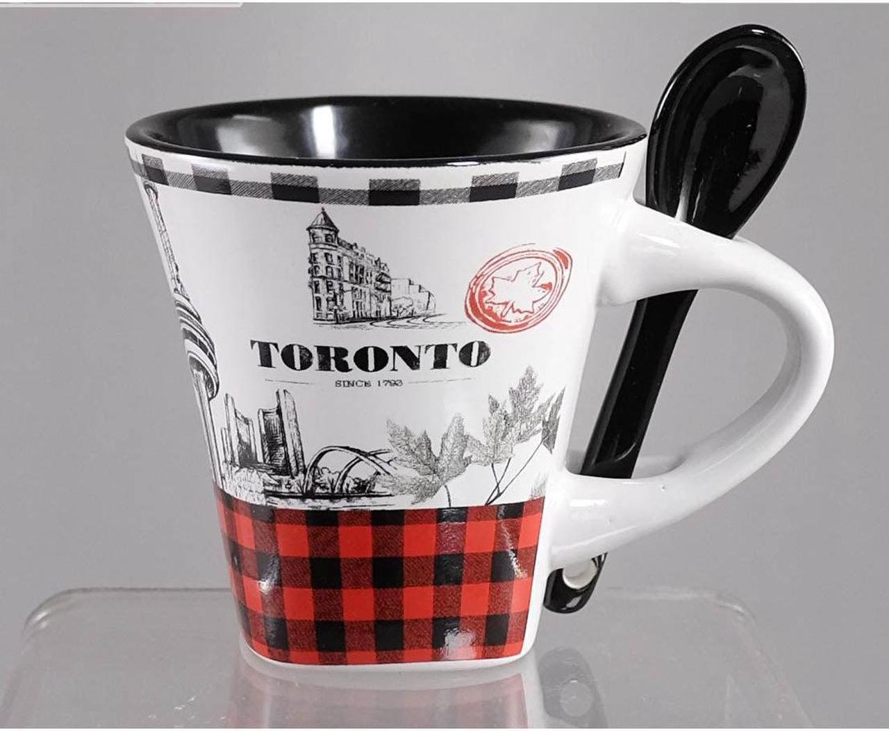 02-0123 - TORONTO SOUVENIR CUP 4OZ AND SPOON IN A BOX