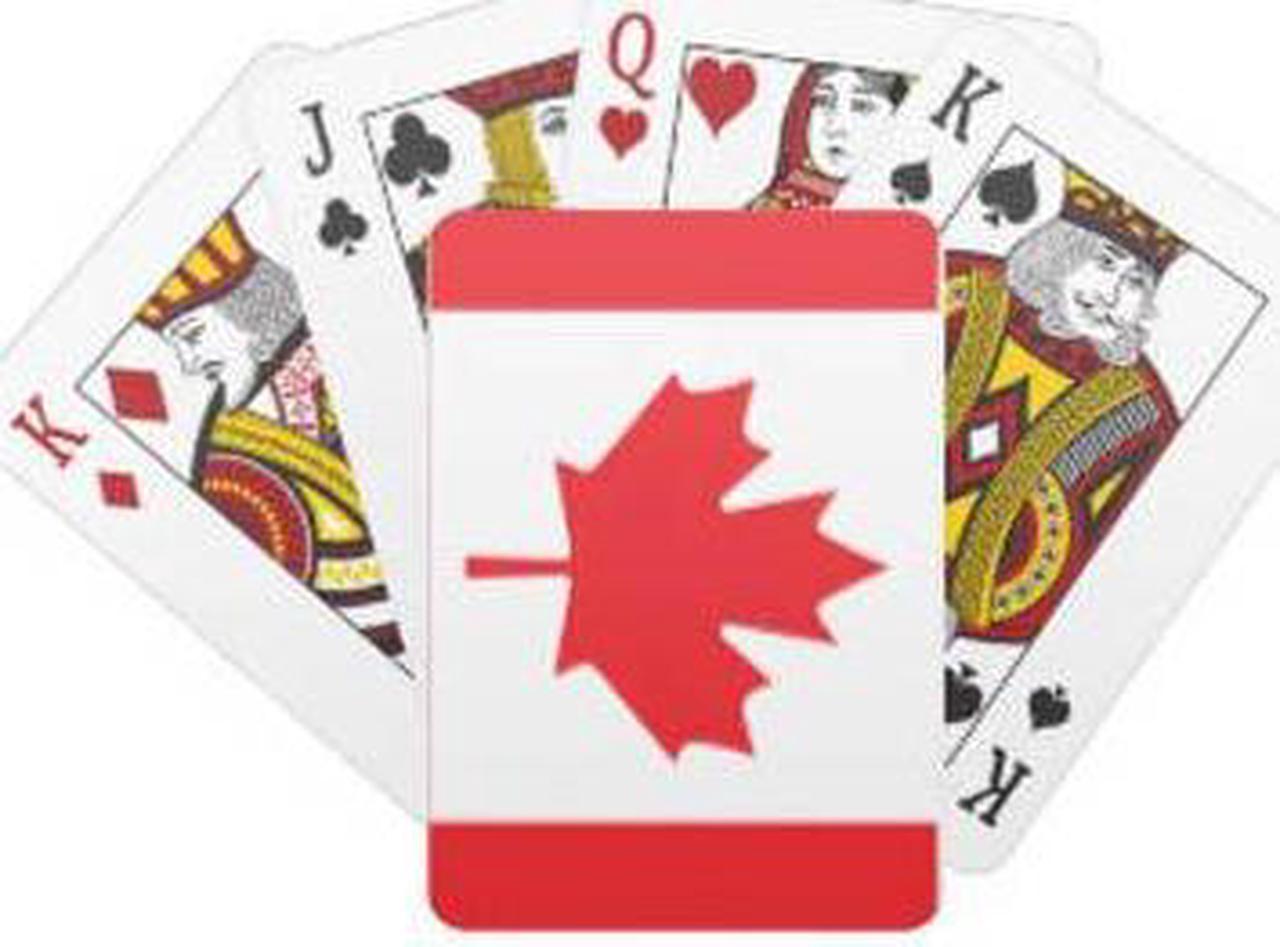 TY991 - CANADA SOUVENIR FLAG PLAYING CARDS PLASTIC COATED