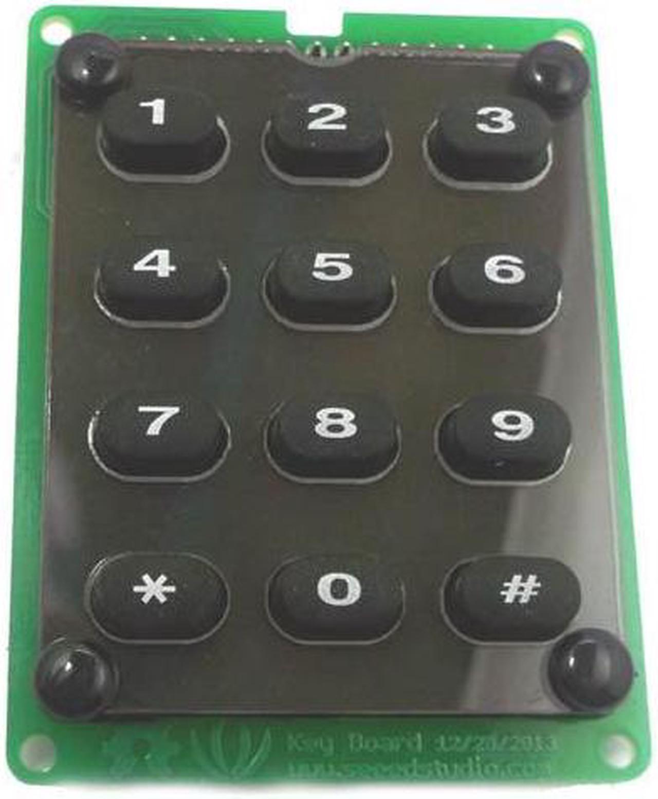 SPA-4312 - KEYPAD 4X3 KEYS 24VDC 20MA BLK KEYS 2.6X1.9X0.3IN