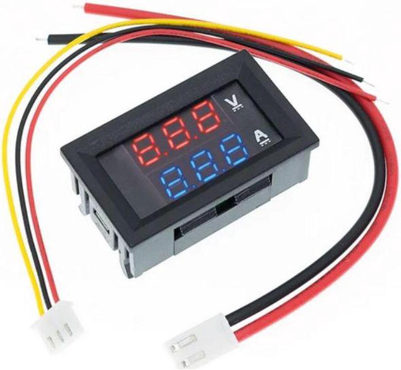 2091-PB2 - PANEL METER DIGITAL 0-100V 10A DUAL DISPLAY VOLTAGE AND CURRENT