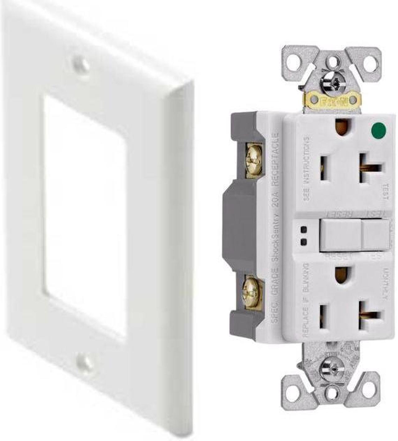 SGFH20W - ELECTRICAL RECEPTACLE 2POS 20A DECORA GFCI WHT HOSPITAL GRADE