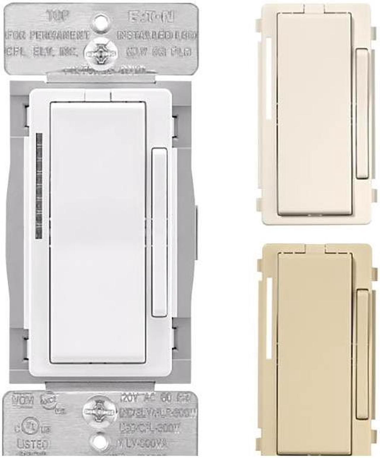 WACD-C2-BX-LW - DIMMER SLIDE 3-WAY 120V DECORA WHT/ALMOND/IVRY