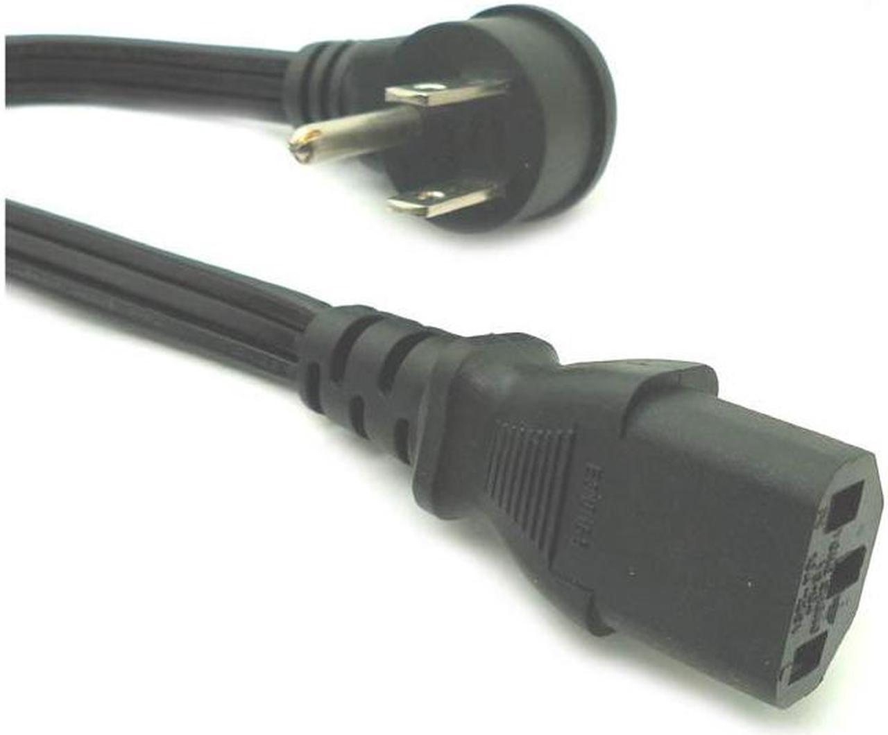 CS-P16RAS-1 - INST CORD 3/16 3FT FLAT RA PLUG SPT-2 BLK PLUG 5-15P TO FEM C13