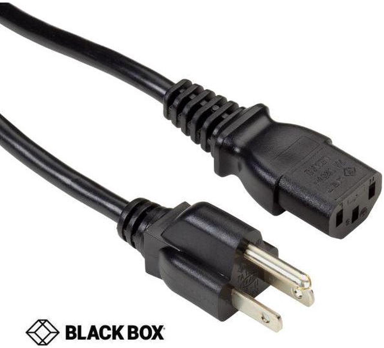 EPXR29 - INST CORD 3/18 1FT RND BLK SVT NEMA 5-15P TO IEC C13