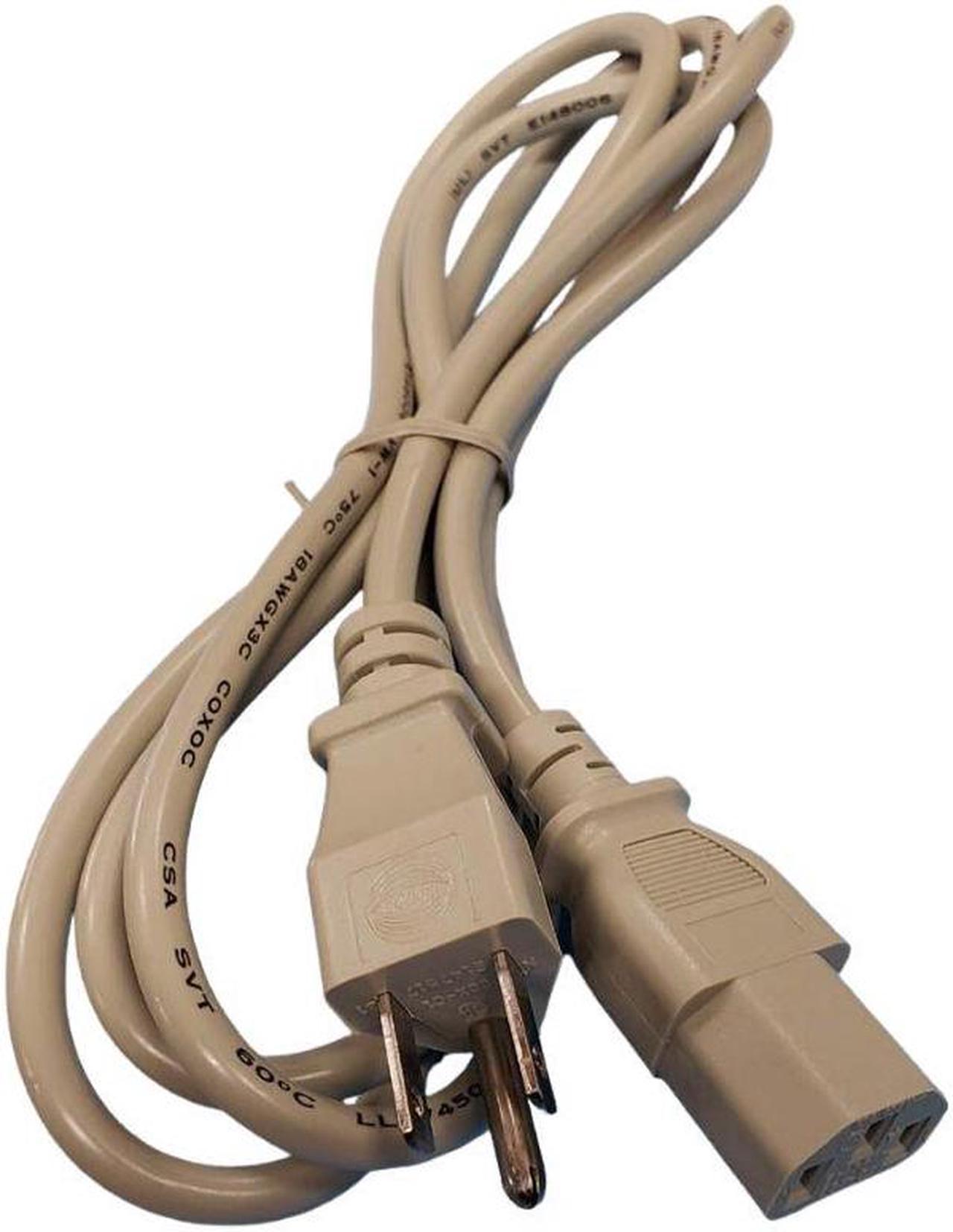 PYEG-1359C - INST CORD 3/18 6FT RND BEIGE SVT PLUG 5-15P TO FEM C13