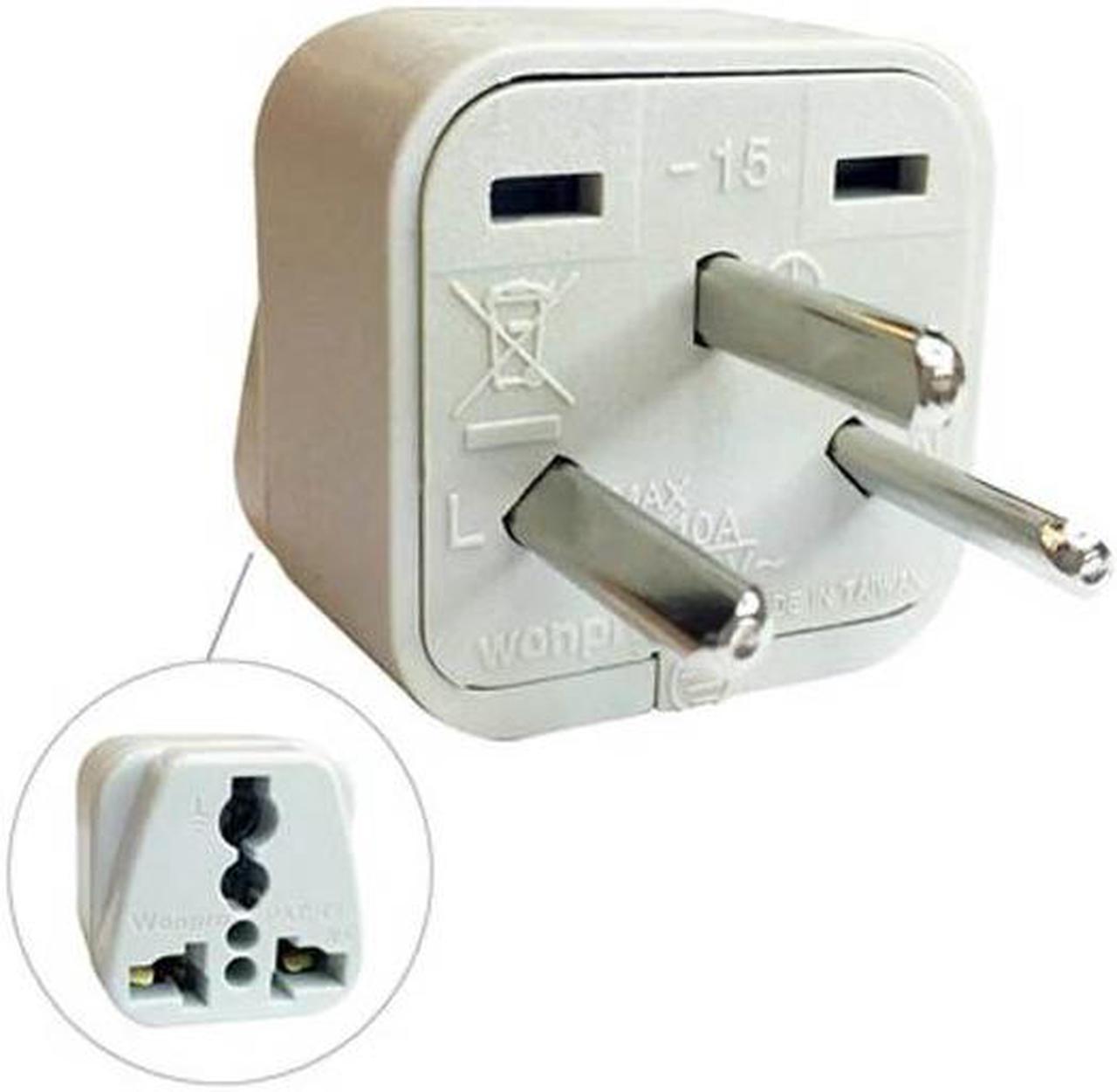 WA-15 - TRAVEL ADAPTER 3P ISRAEL PLUG TO UNIVERSAL JACK WITH GROUND