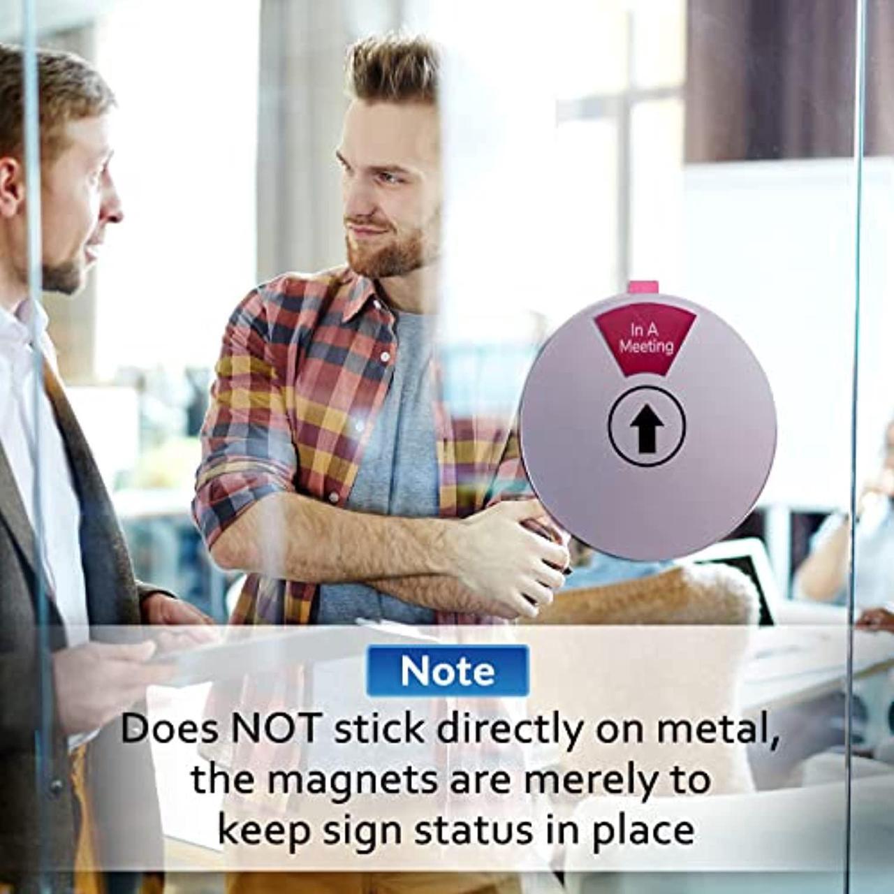Alt view image 5 of 7 - Office Private Sign, 6 Options Office Door Hanging Sign, Do Not Disturb Sign For Office, Please Knock Office Door Signs, In A Meeting Door Signs For Office, Work Remotely Out Of Office Door Sign,