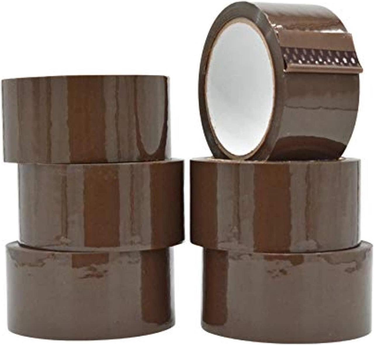 Cst20wba Tan Packing - 2" In. X 60 Yards Per Roll (6 Rolls) - Strong Heavy-Duty Industrial Shipping Box Packaging For Moving, Office, & Storage