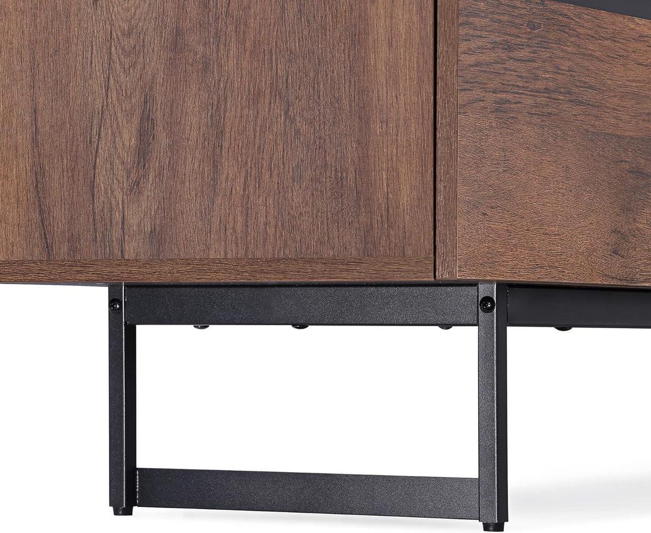 Alt view image 5 of 6 - WAMPAT Modern TV Stand for up to 85/90 inch 2 in 1 Entertainment Center TV Console with Storage Cabinets Media Console for Living Room