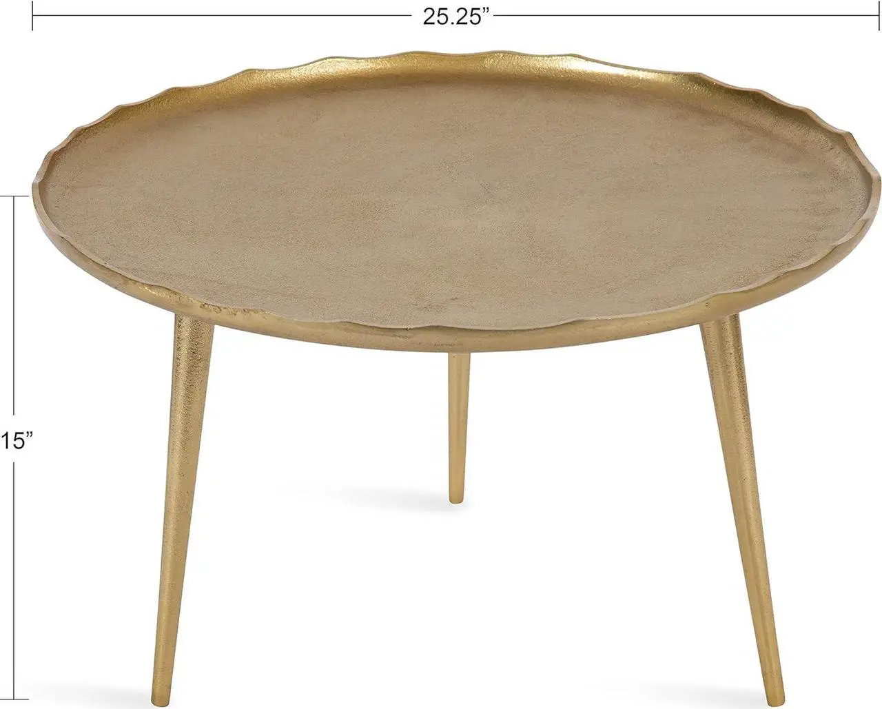 Alt view image 3 of 7 - Kate and Laurel Alessia Modern Coffee Table, 25 x 25 x 15, Gold, Metal Coffee Table with Antique Detailing for Storage and Display