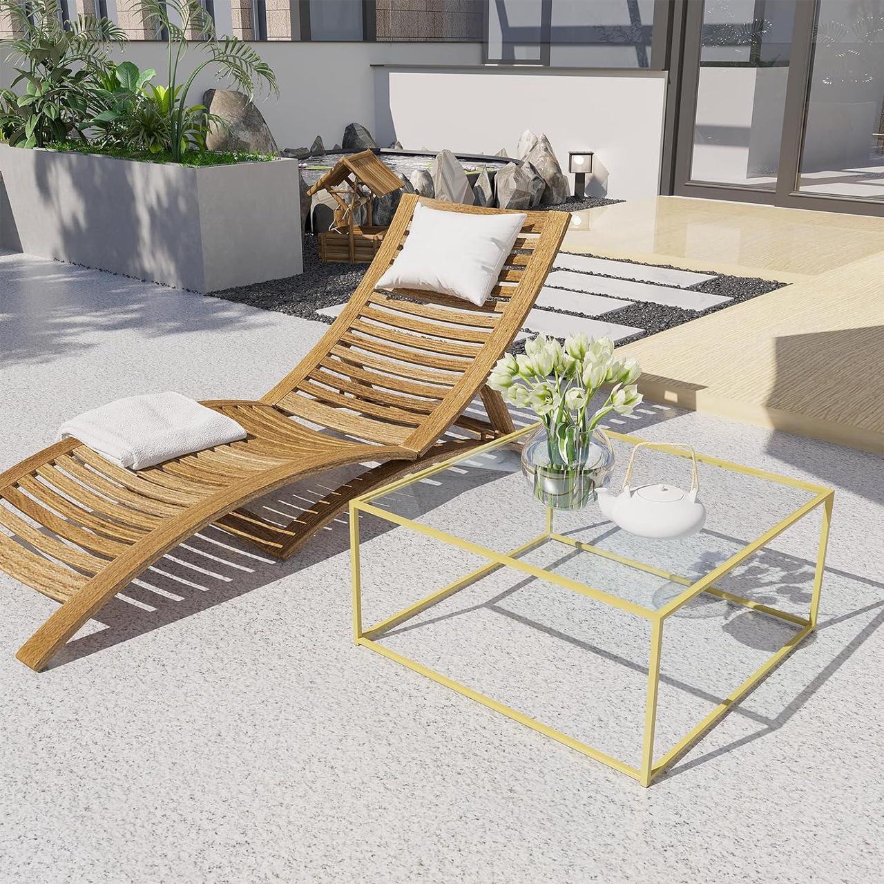 Alt view image 7 of 7 - Glass Coffee Table Modern Center Table,Minimalist Coffee Table Sofa Side Tea Table for Living Room,Tempered Glass-top with Sturdy Metal Frame, Easy Assembly,26.7 x 26.7 x 15.7 Inches, Gold