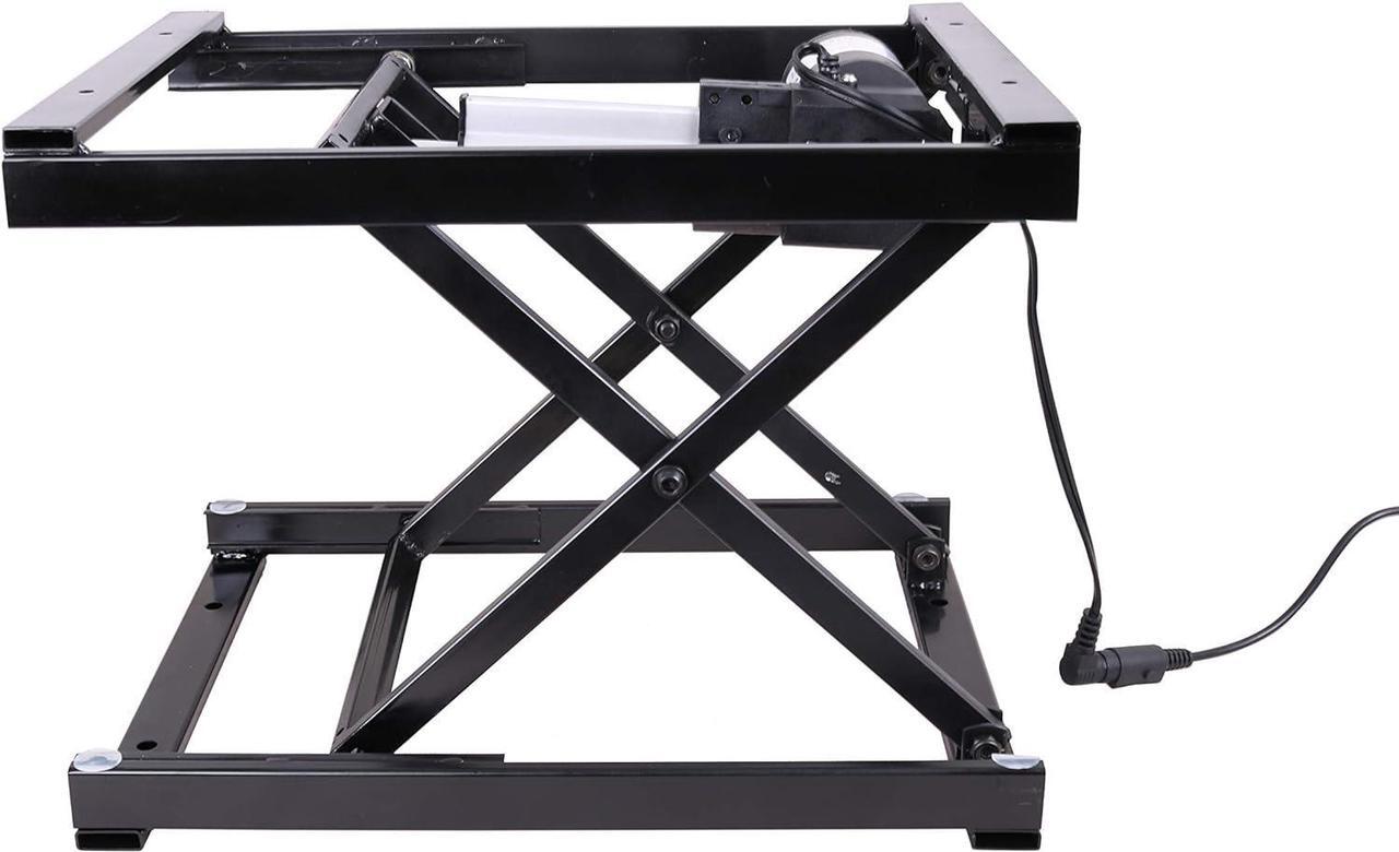 Alt view image 4 of 7 - 17'' Electric Manual Control Button Dining Table Coffee Table Lift,Black,110V-240V,Working Platform Computer Desk Electronic Scissor Lift