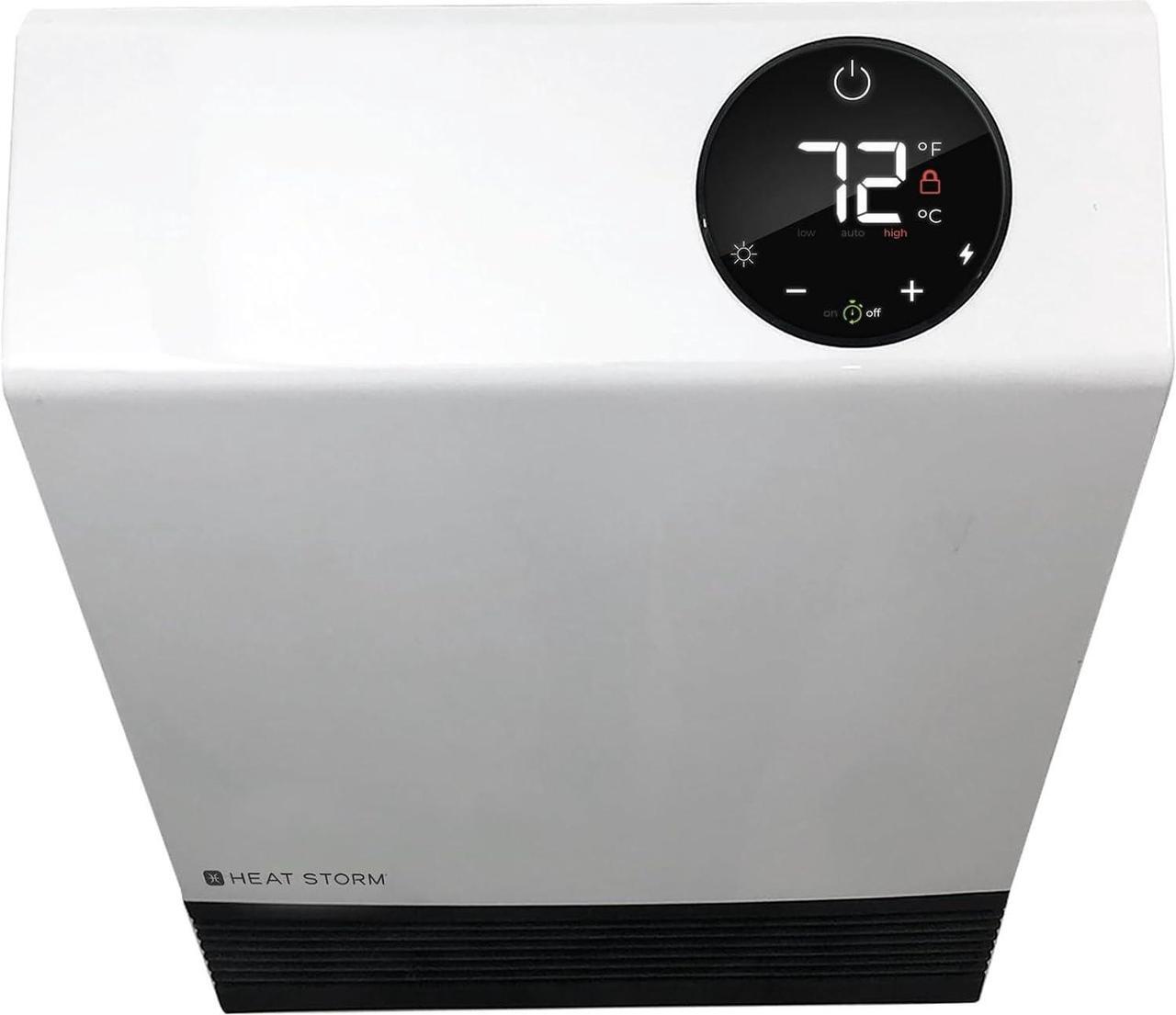Alt view image 2 of 7 - Heat Storm Deluxe Space 1000 Watt Infrared Wall Mount Electric Heater, White