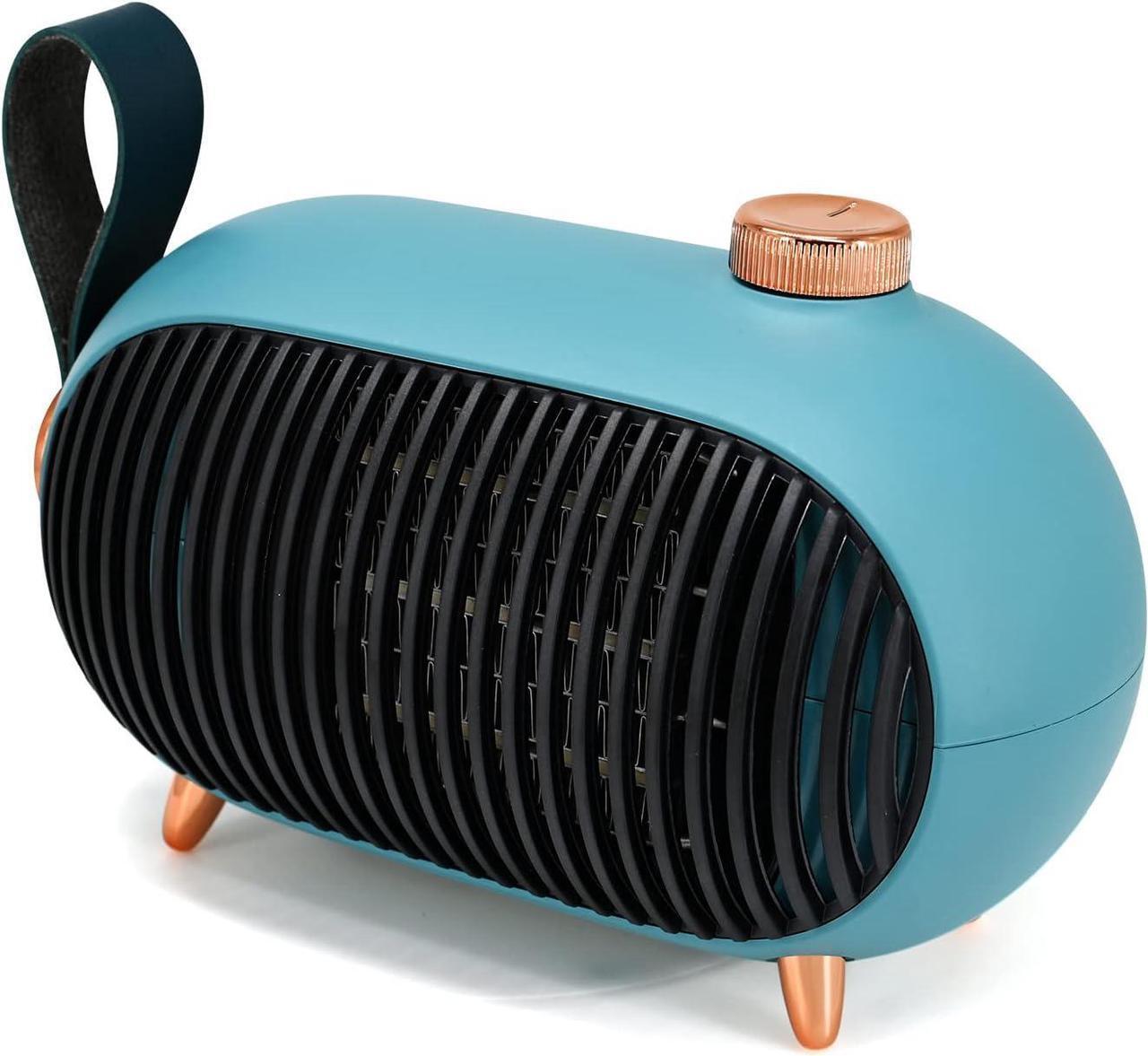 Main image of Portable Mini Small Space Heater for Home and Office  Energy-Efficient with Overheating Protection  Retro Heater for Bedroom, Camping Tent, RV Trailer,Green
