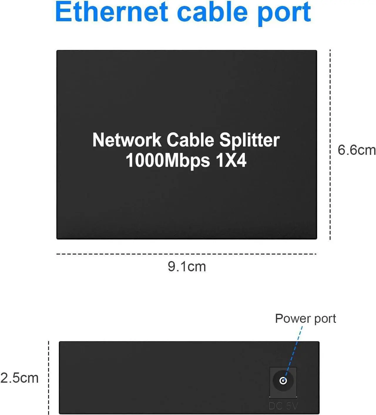 Alt view image 7 of 7 - RJ45 Ethernet Splitter High Speed 1 to 4 Out, 1000Mbps Internet Switch for Cat 5/5e/6/7/8, LAN Network Splitter Ethernet Hub 4 Port Gigabit Support 4 Devices Share The Internet at The Same Time