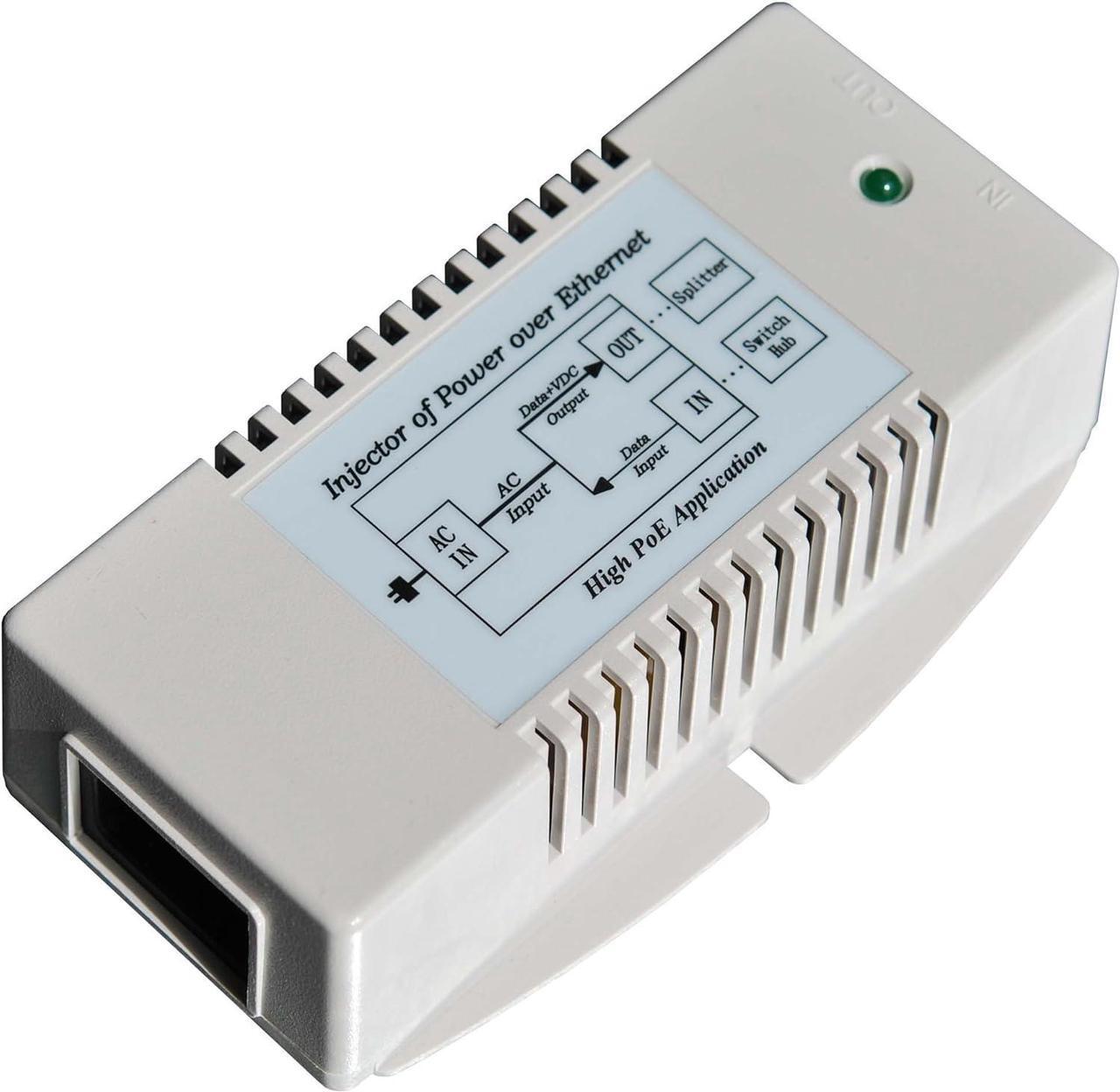 Alt view image 5 of 5 - Tycon Systems TP-POE-HP-48GD 56V Gigabit High Power POE Power Inserter - US Power Cord, 35W