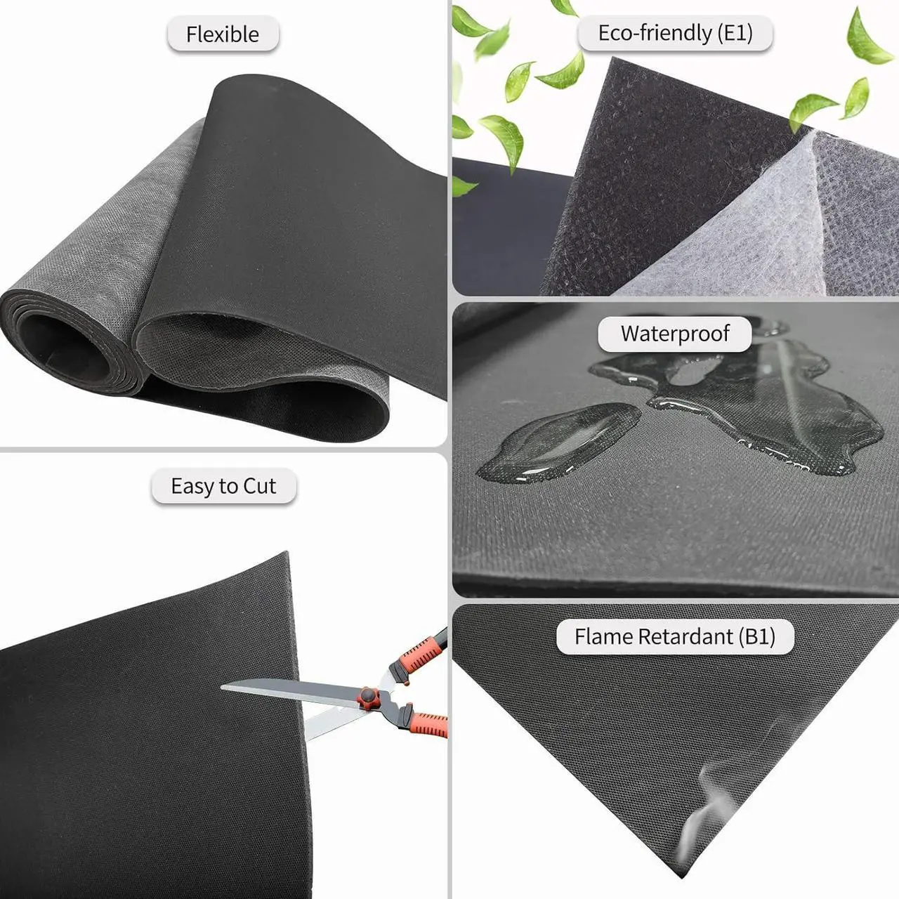 Alt view image 5 of 6 - TroyStudio Mass Loaded Vinyl Sound Proof Barrier, 1.25 Ibs/sqft, 1 x 8 Feet MLV Insulation Sheet, Anti Vibration Deadening Soundproofing Material (1/8" thick, 1 x 8 feet)