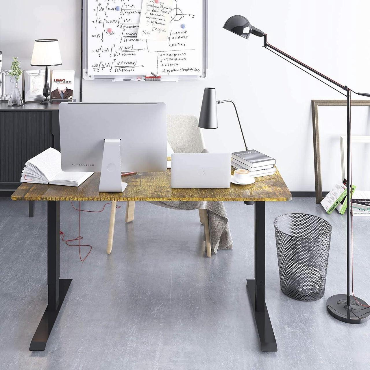 Alt view image 3 of 3 - FLEXISPOT Whole Piece 55"x28" Desktop 1" Thickness Height Adjustable Desk Rectangular Tabletop Special Walnut Board (55INCH Special Walnut)