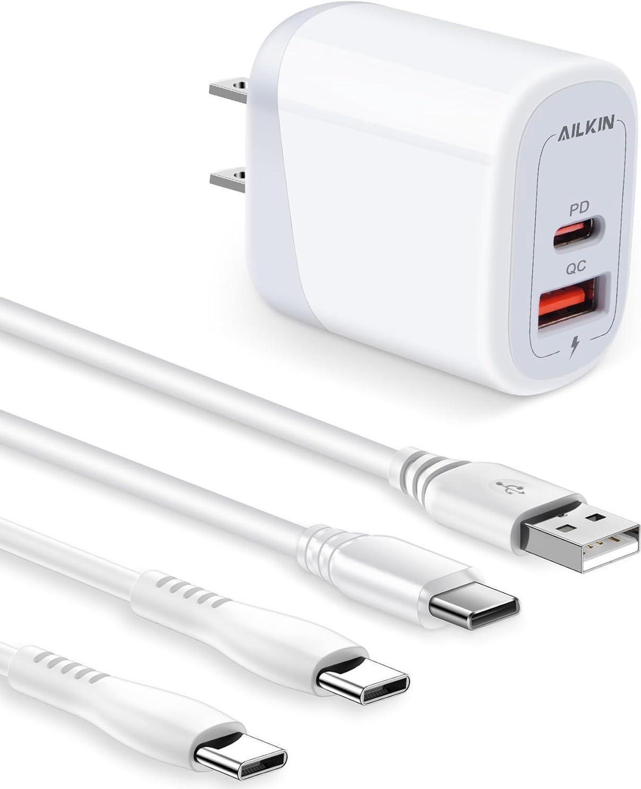 Main image of S24 USB C Charger Fast Charging for iPhone 15 Pro Max 15Pro Plus, USBC Wall Charger + USB-C Cable for Android  Galaxy S24 S23, Google Pixel 8 Pro 7, Dual Port USB C Charger Block Cord