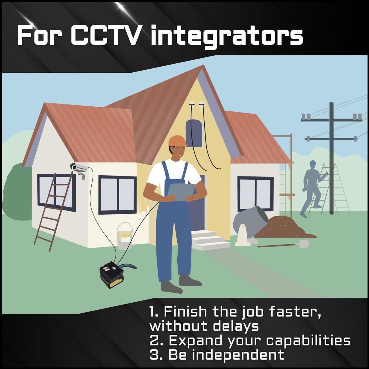 Alt view image 7 of 7 - Portable COMBO (Passive 24v/50v & Active af/at) PoE Injector Compatible with DeWalt/Milwaukee Battery Feed | Battery Powered | 1 Gigabit full duplex passthrough | up to 50 watt Power Supply | Ethernet